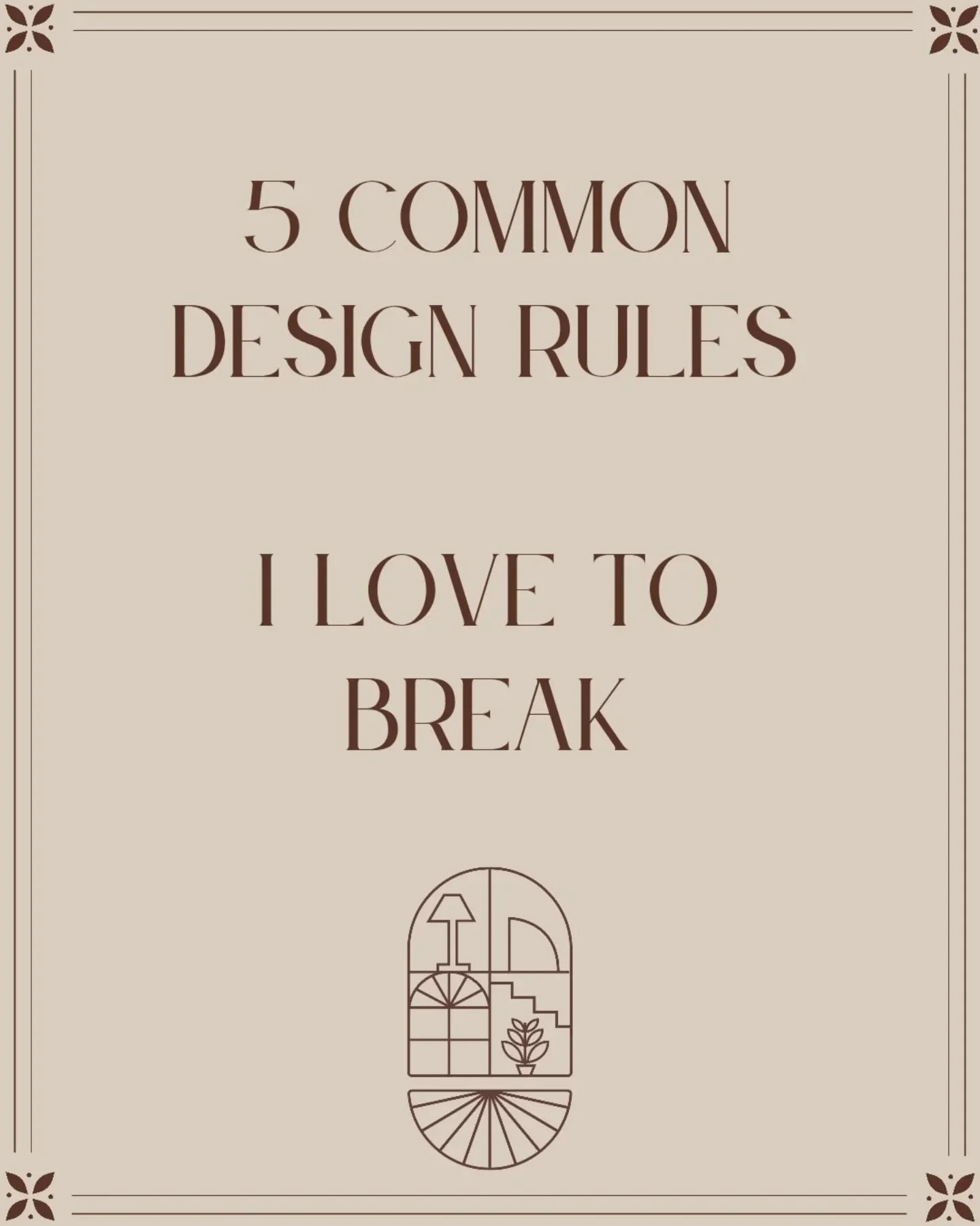 🙅&zwj;♀️ As a designer, I've learned that the best spaces aren't built on rigid rules, they're built on a deep understanding of how you want to feel.

In fact, some of the most common design &quot;rules&quot; are the ones I love to break to create a