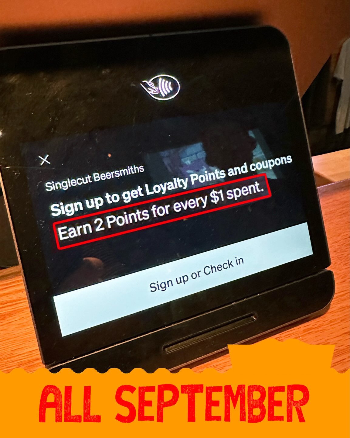 A reminder that you can rack up DOUBLE POINTS as a member of our Loyalty Program during all of September. Like you needed another excuse to visit our Tap Rooms! 😁🍻