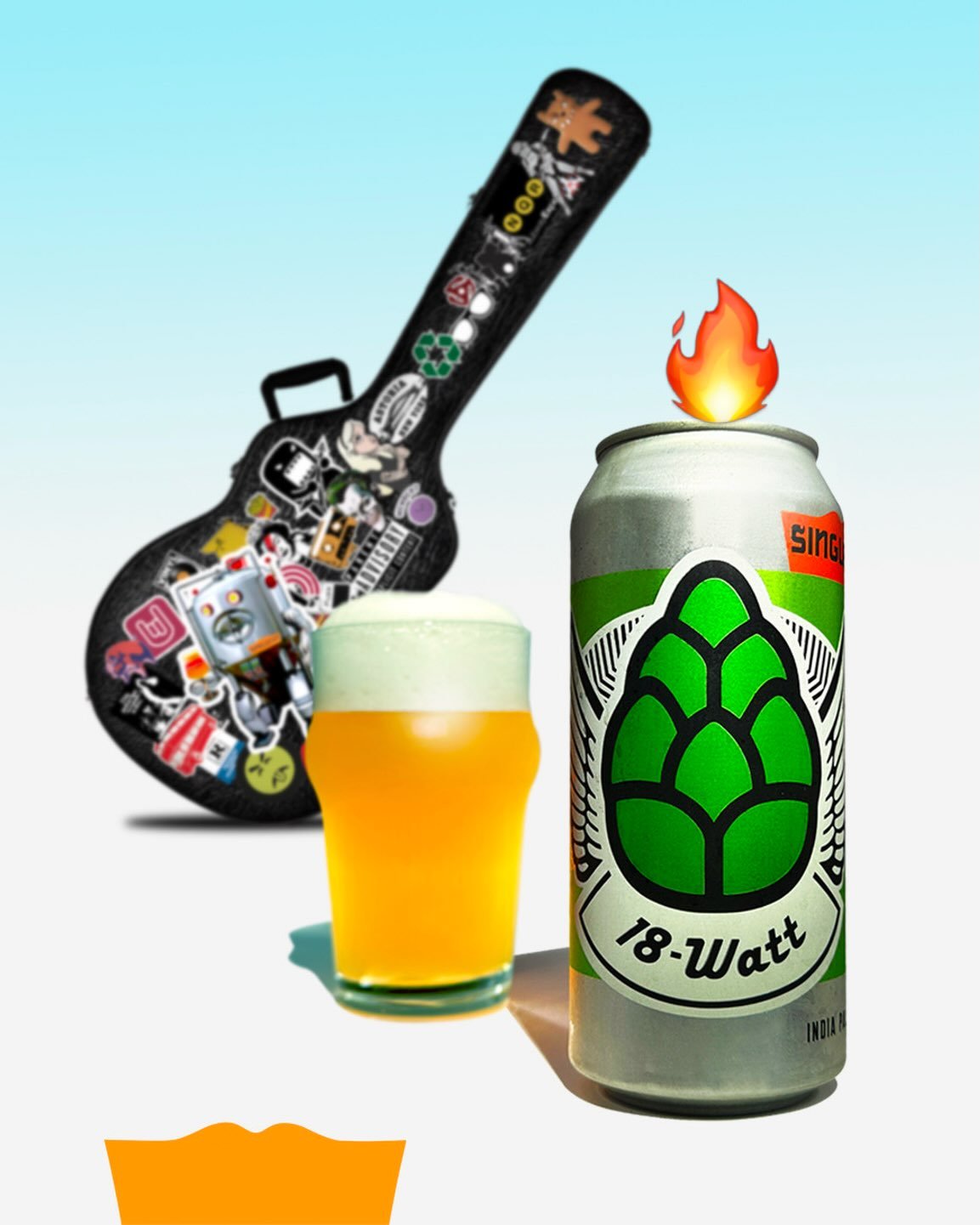 The new 18-WATT IPA. Even more fire than ever.