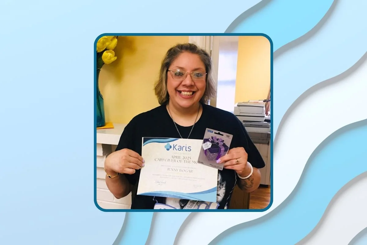Jenny Named April 2025 Caregiver of the Month at Karis Care Services of Lynchburg, VA