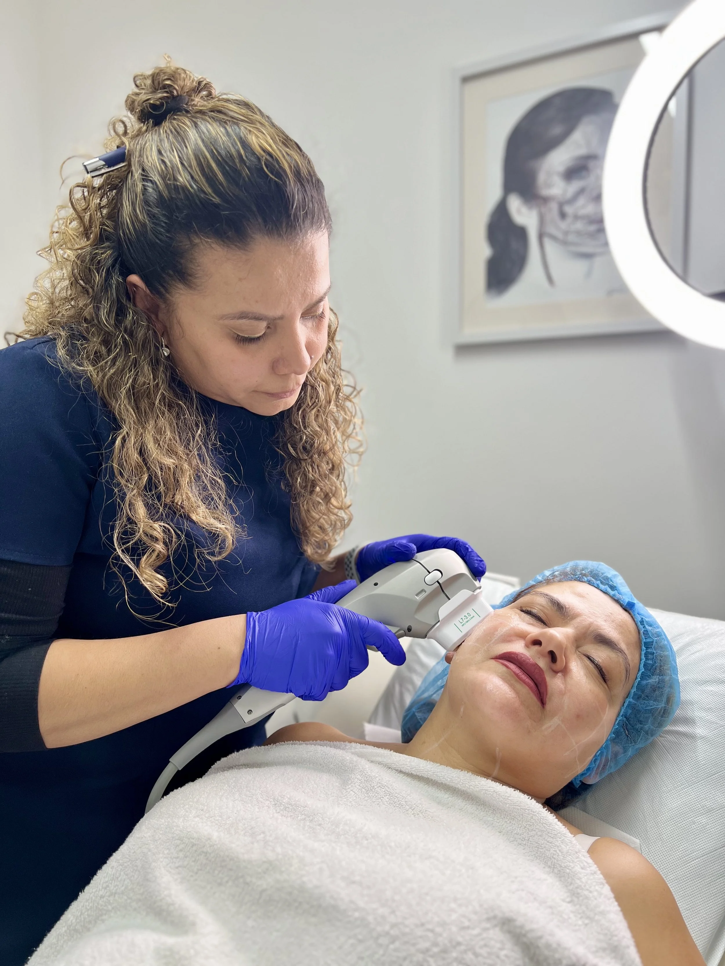 HIFU treatment for non-surgical skin lifting, tightening and facial contouring at Derma Consult London