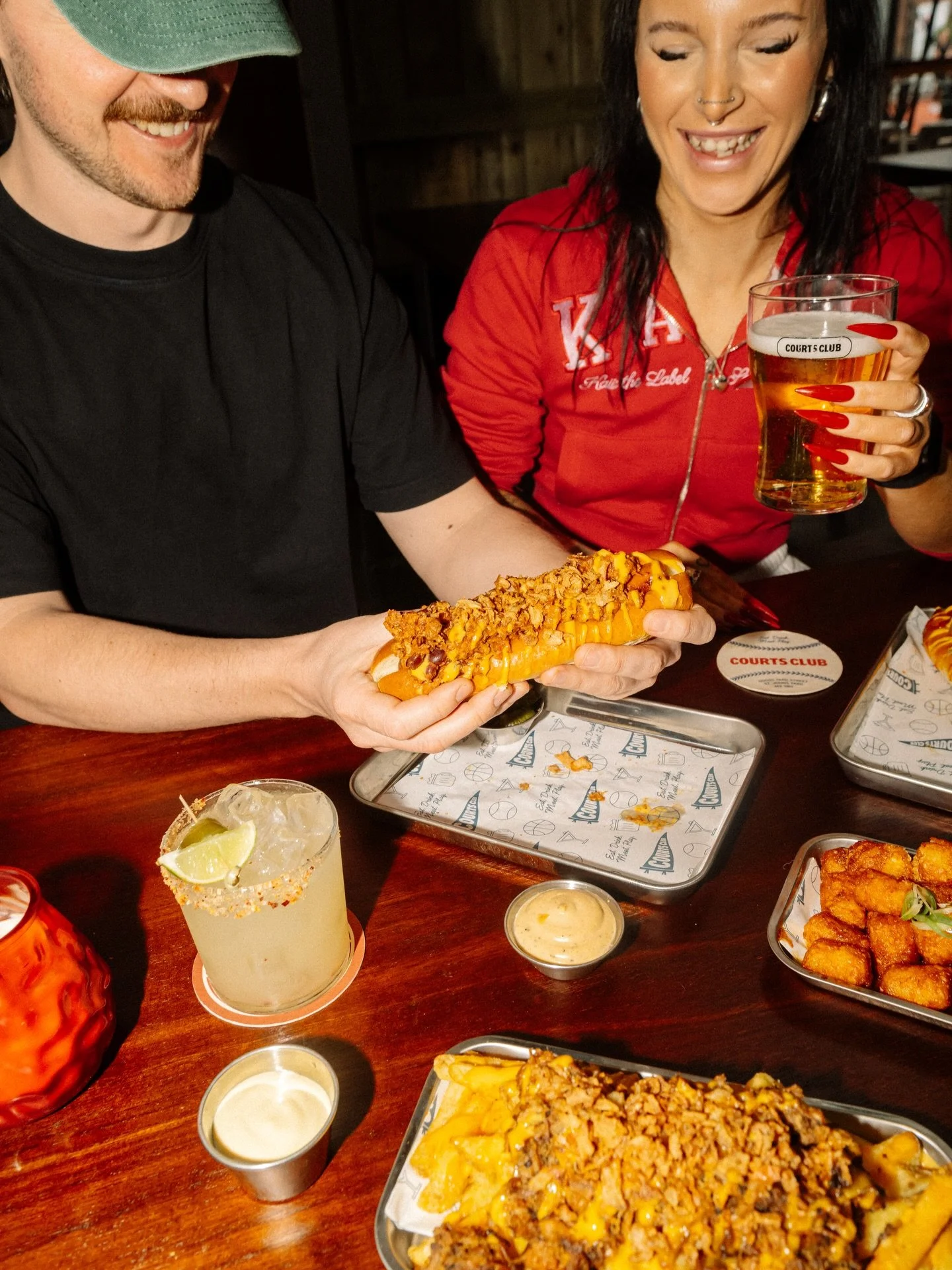 The Manchester Marathon is back this Sunday!🏃&zwj;♂️

And if you&rsquo;re giving it a go, we&rsquo;ve got your post-finish big sit-down sorted.
Once you&rsquo;ve done the equivalent of 607 laps of our court (yes, we did the math), head to Courts Clu