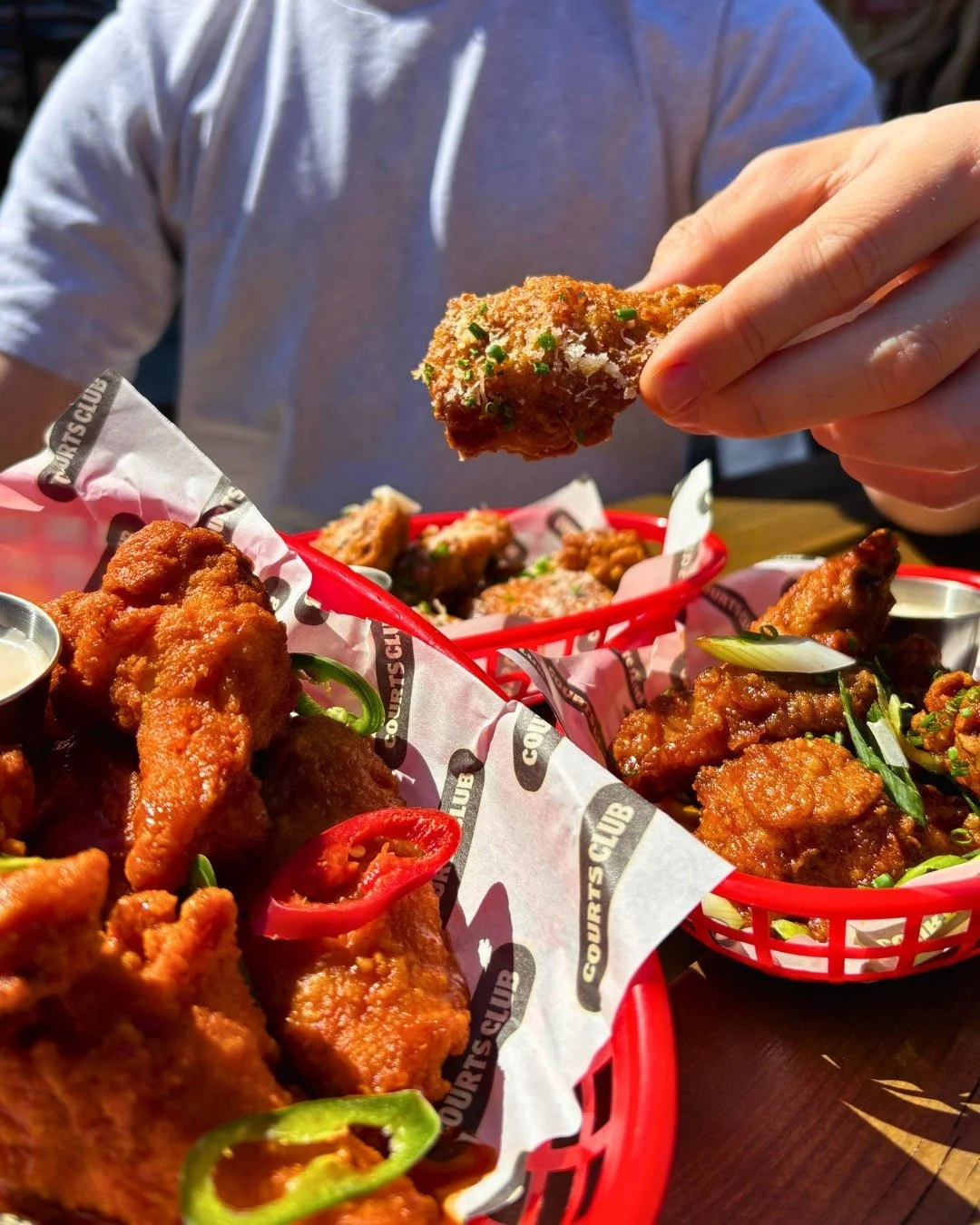 Your dinner plans just called... they're at The Dugout 📞🍗

From saucy wings and crispy chicken strips to classic dogs, loaded sharers and proper fries, we've got plenty waiting for you at Courts Club.

And if you're stopping by earlier in the day, 