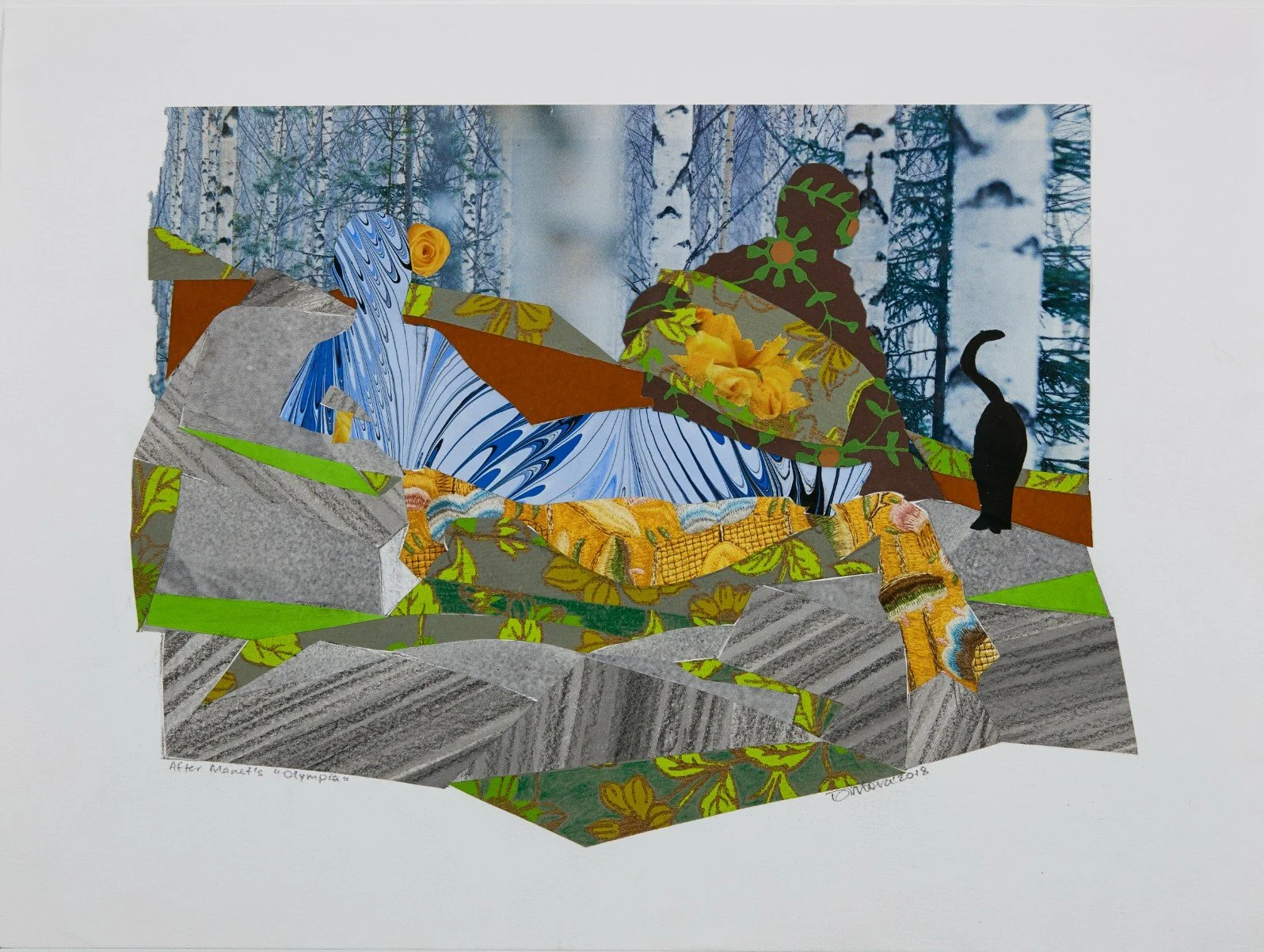 Collage 18-01 - after Manet's "Olympia"