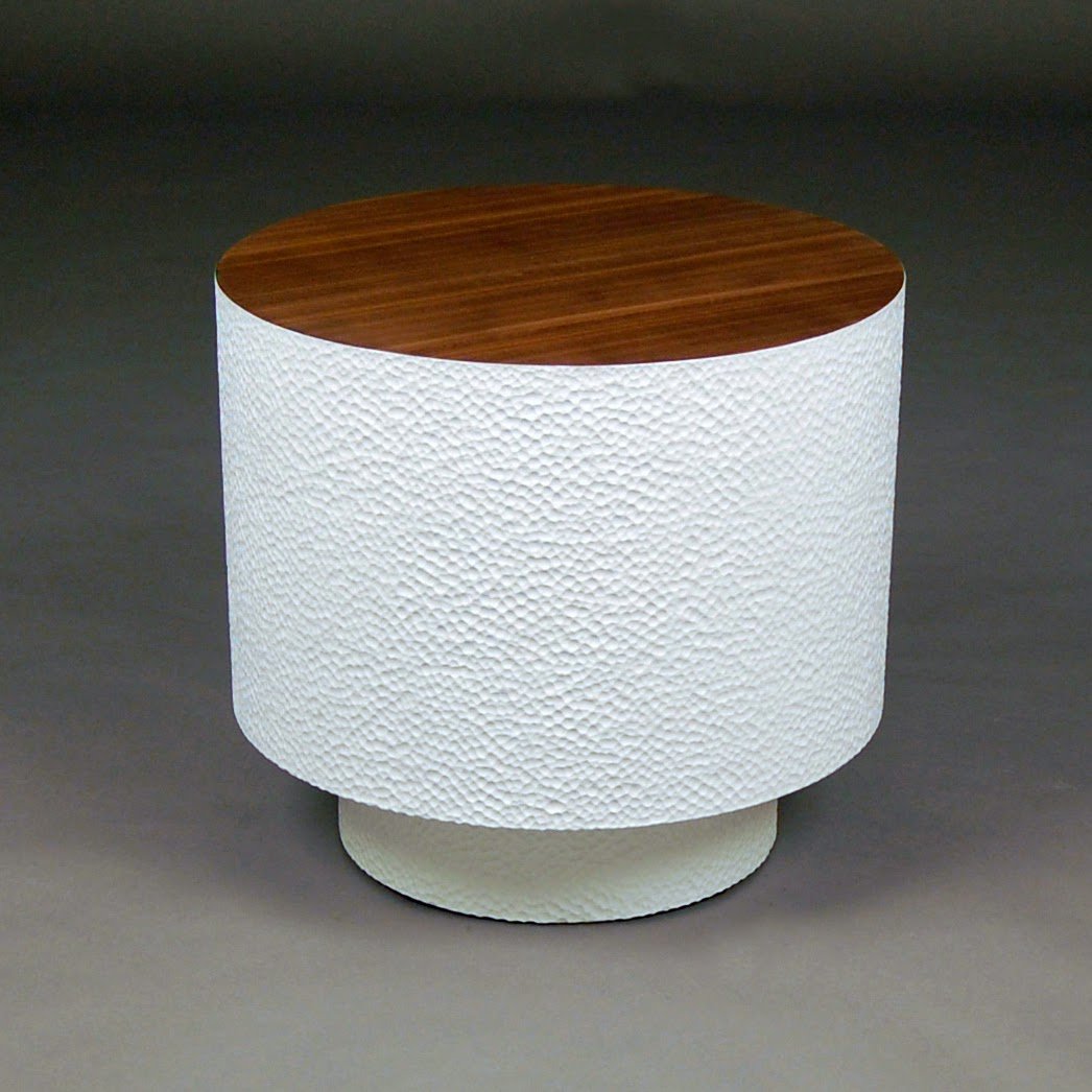 Walnut Pedestal Drum Table