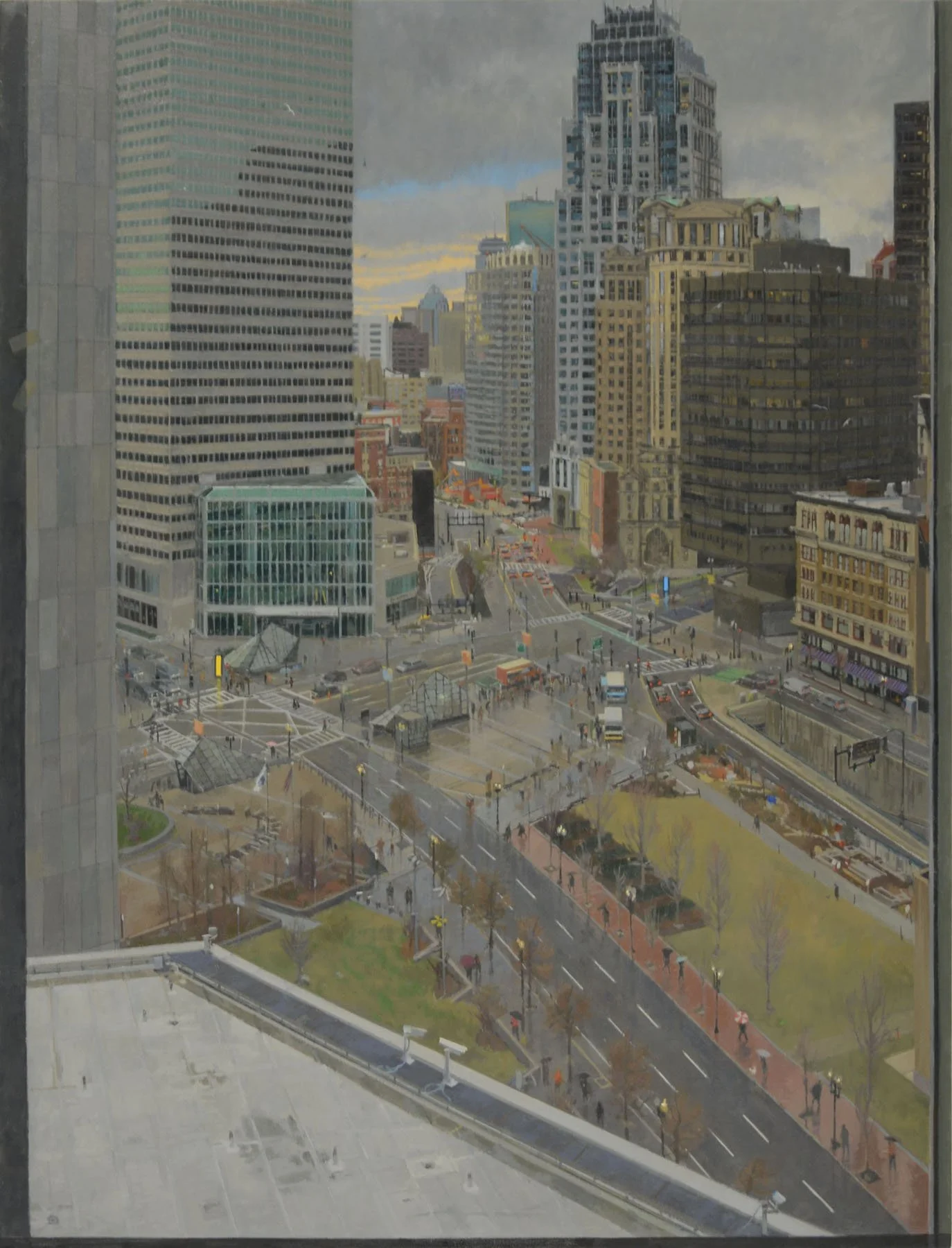 Dewey Square in Silver, Green and Gold