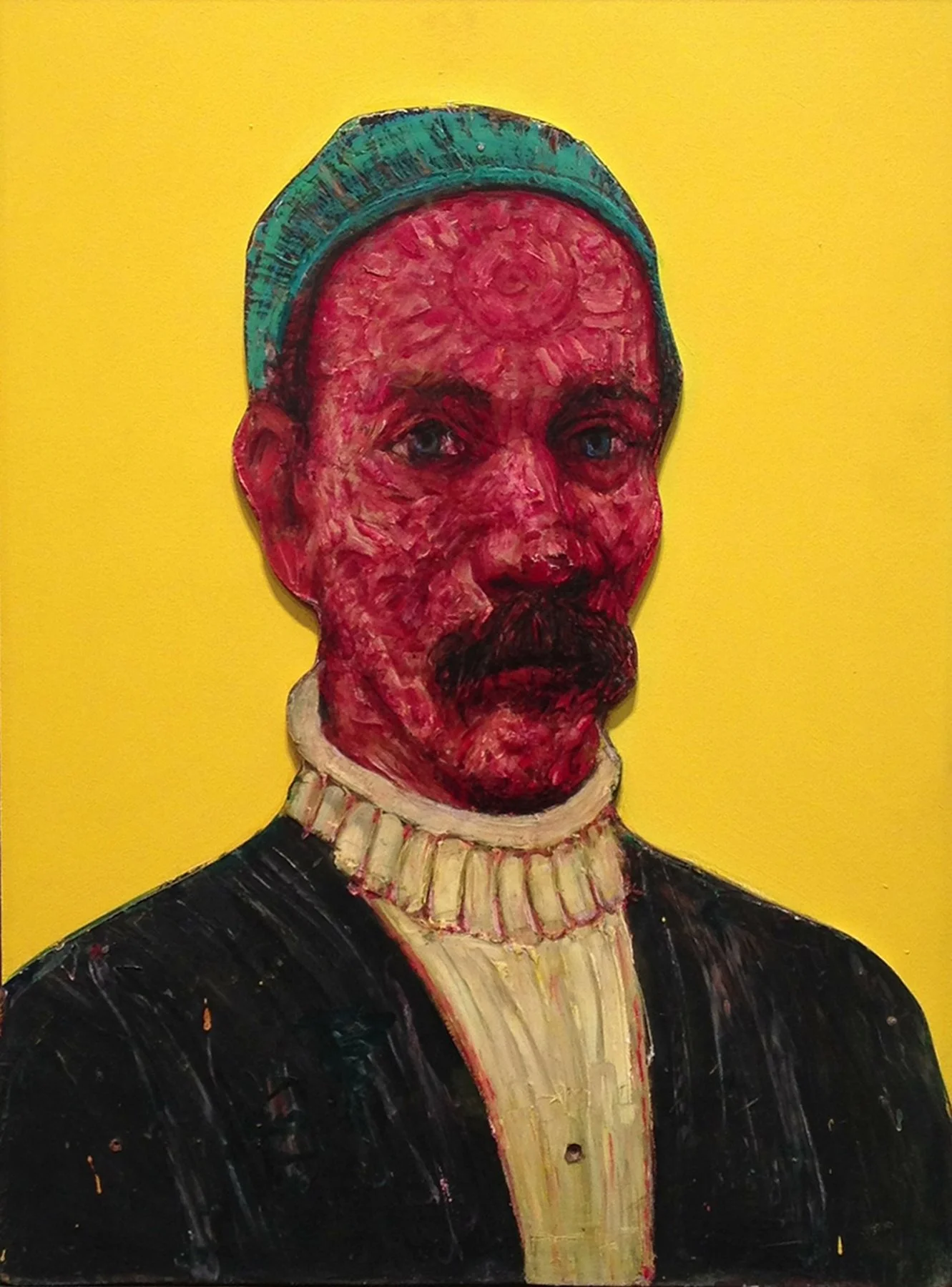 Self Portrait with Yellow Background