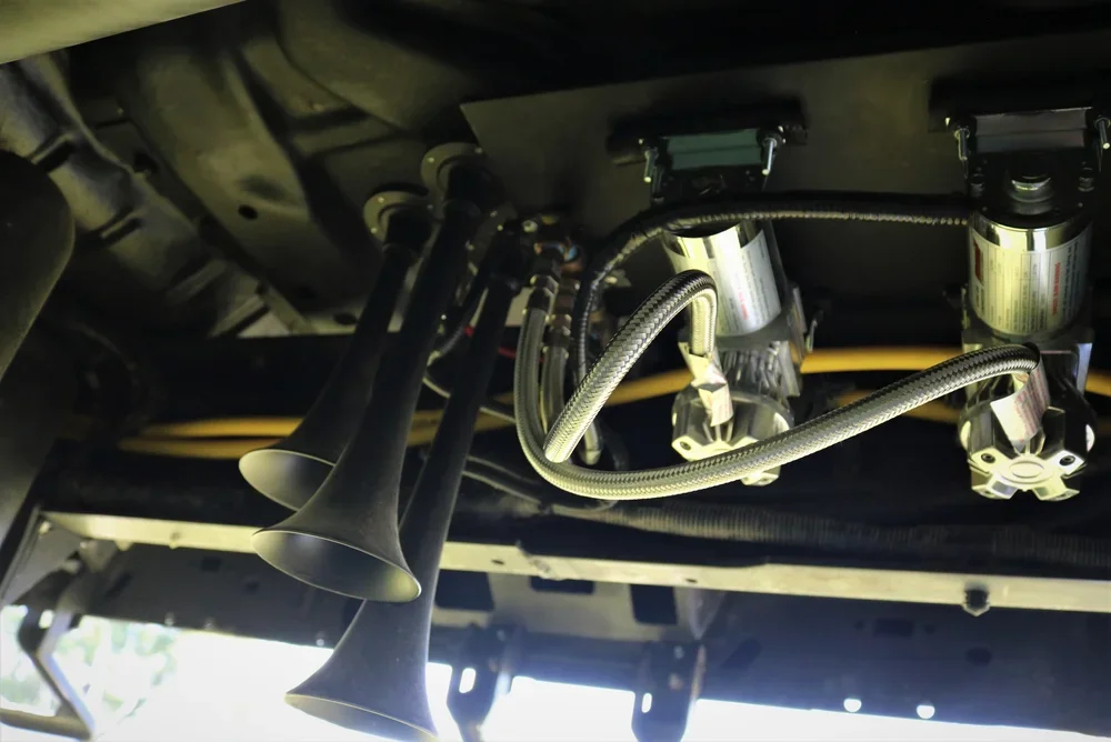 Aftermarket Train Horn addition to the truck