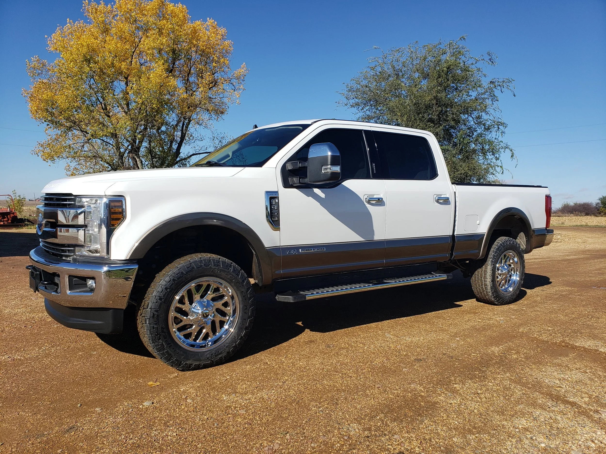 White and gray two tone Ford pickup
