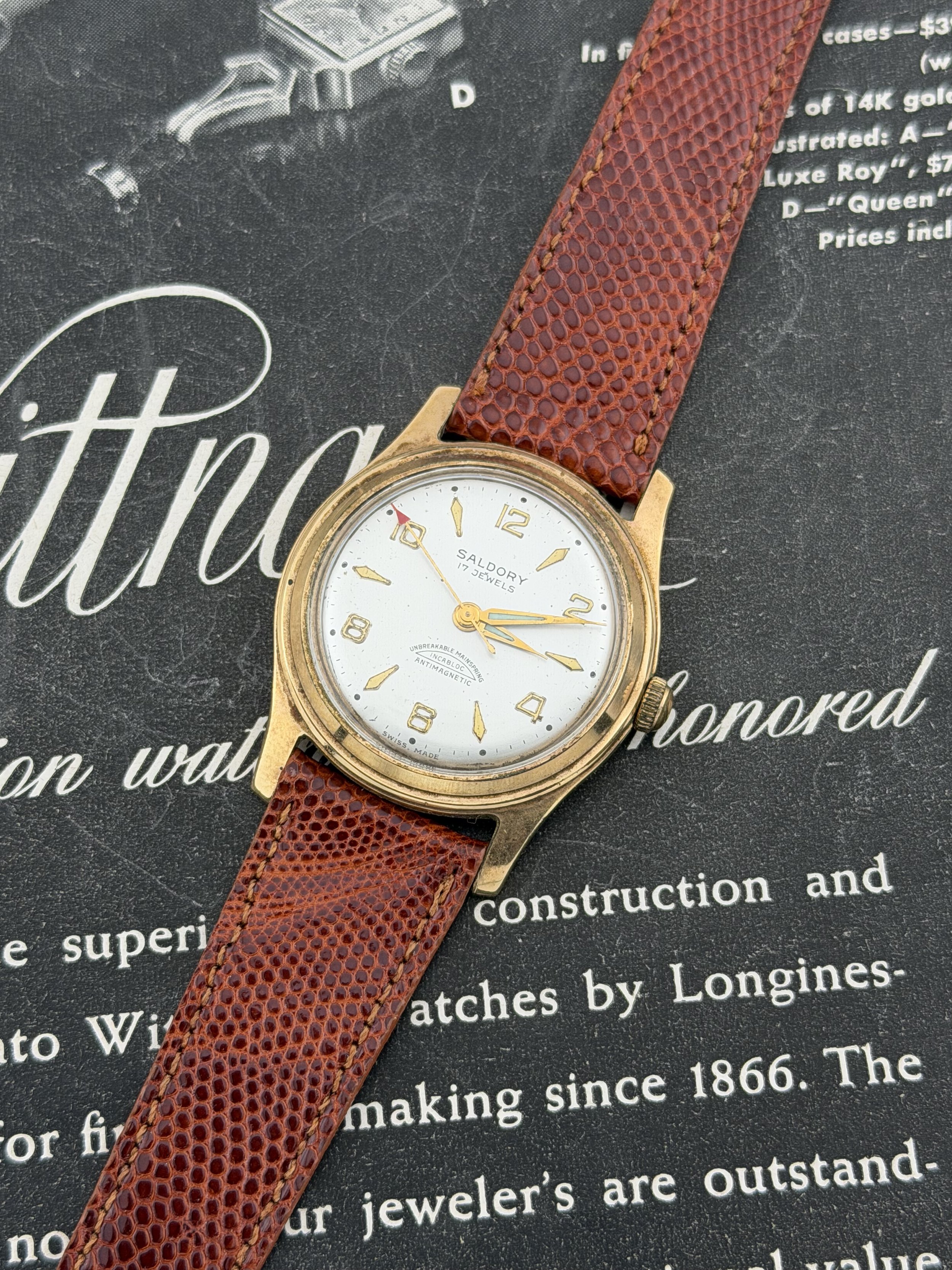Saldory | 17 Jewels | Incabloc | Antimagnetic | Gold-Filled Case | Circa 1950s–1960s
