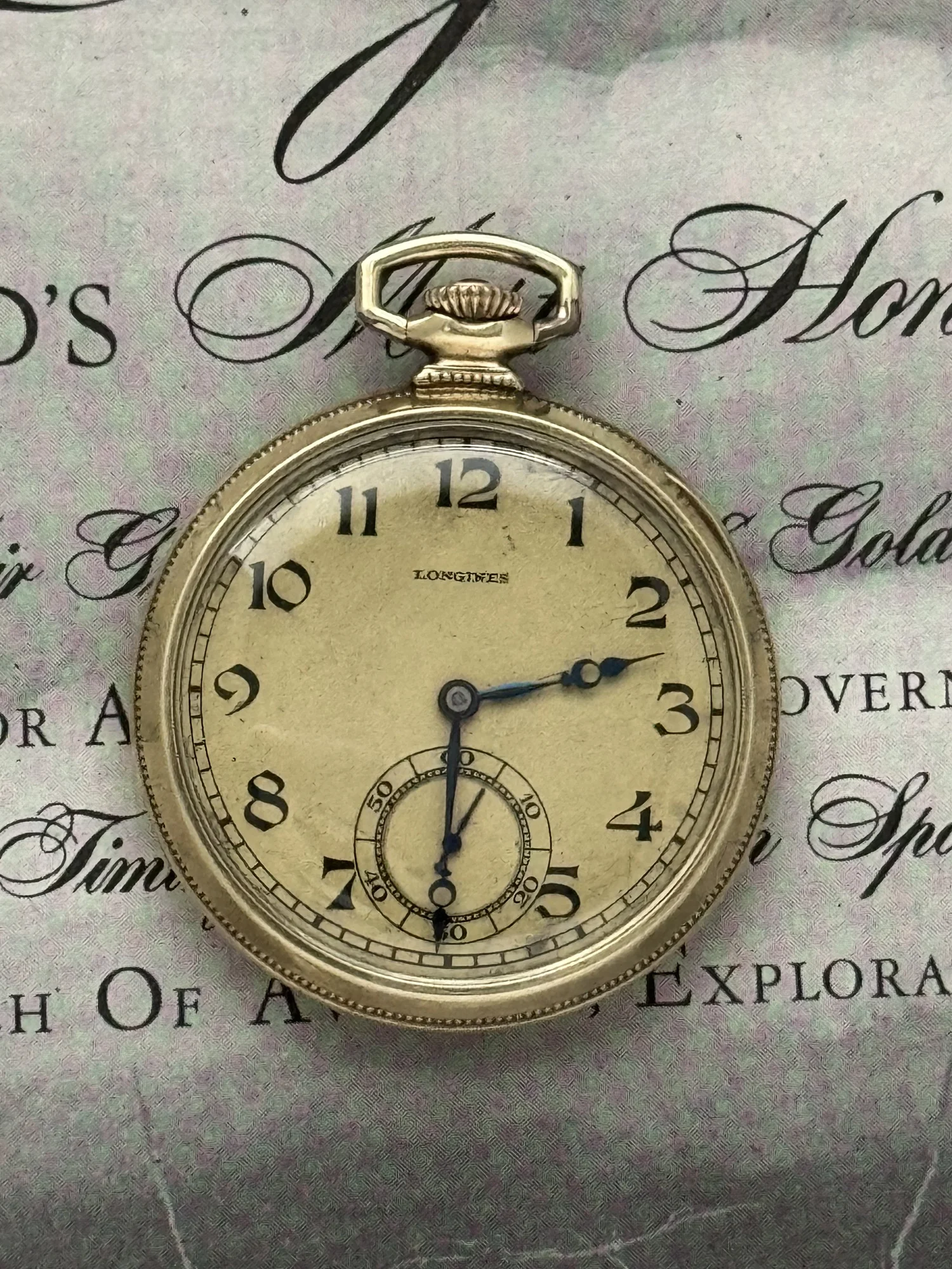 Vintage 1928 Longines Pocket Watch – Art Deco Elegance, Freshly Serviced —  Little King Watches, image size:1500x2000