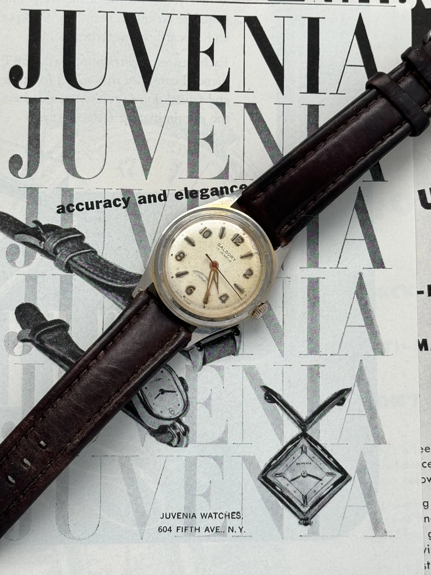 Vintage Saldory Swiss 17 Jewel Manual Wind Incabloc Vintage