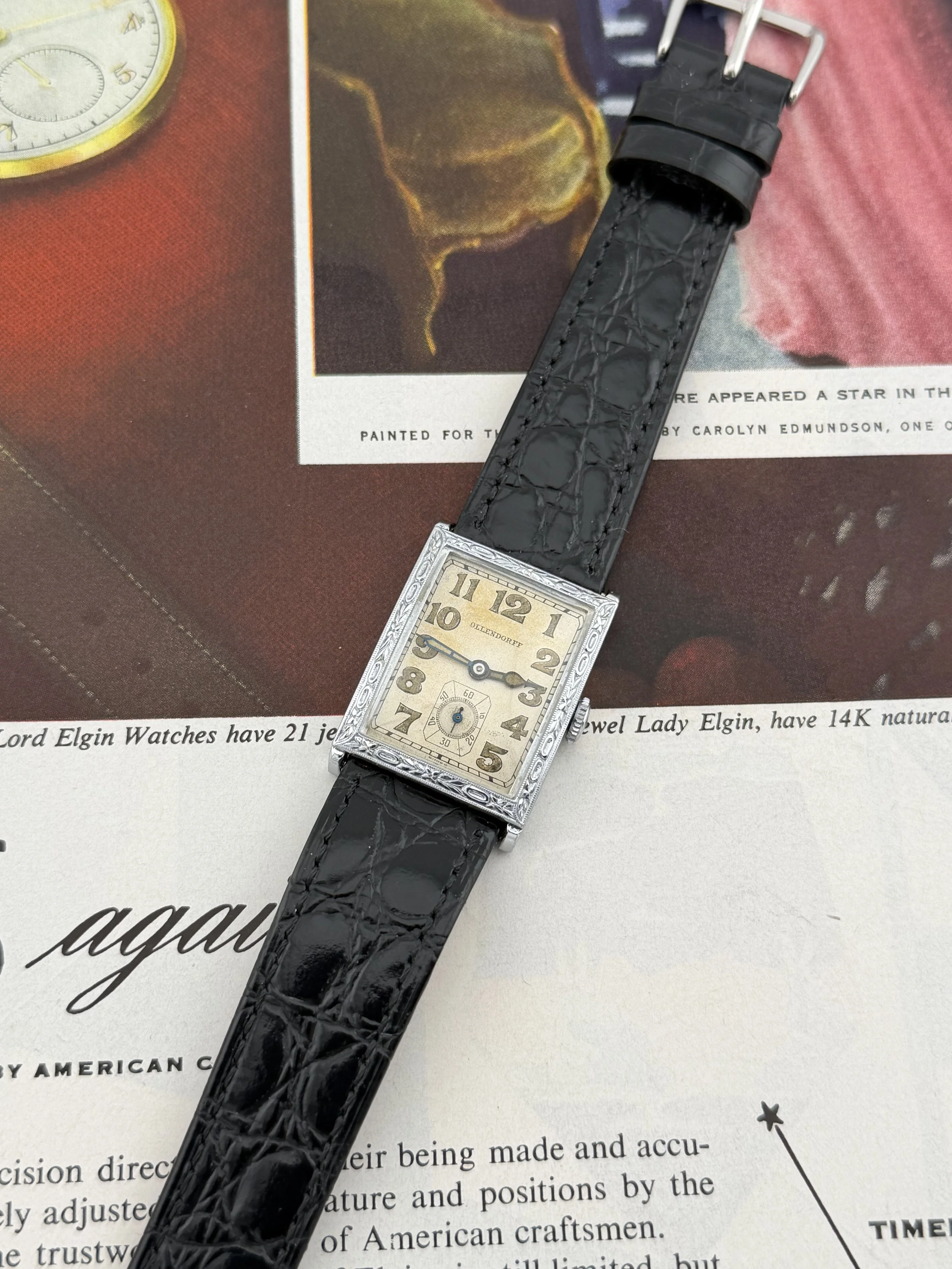 Ollendorff Art Deco Dress Watch | 15 Jewels | Swiss Manual Wind | 14K Gold-Filled Case | Art Deco Arabic Dial | Small Seconds | 23.4mm Case | Circa Late 1920s–Early 1930s