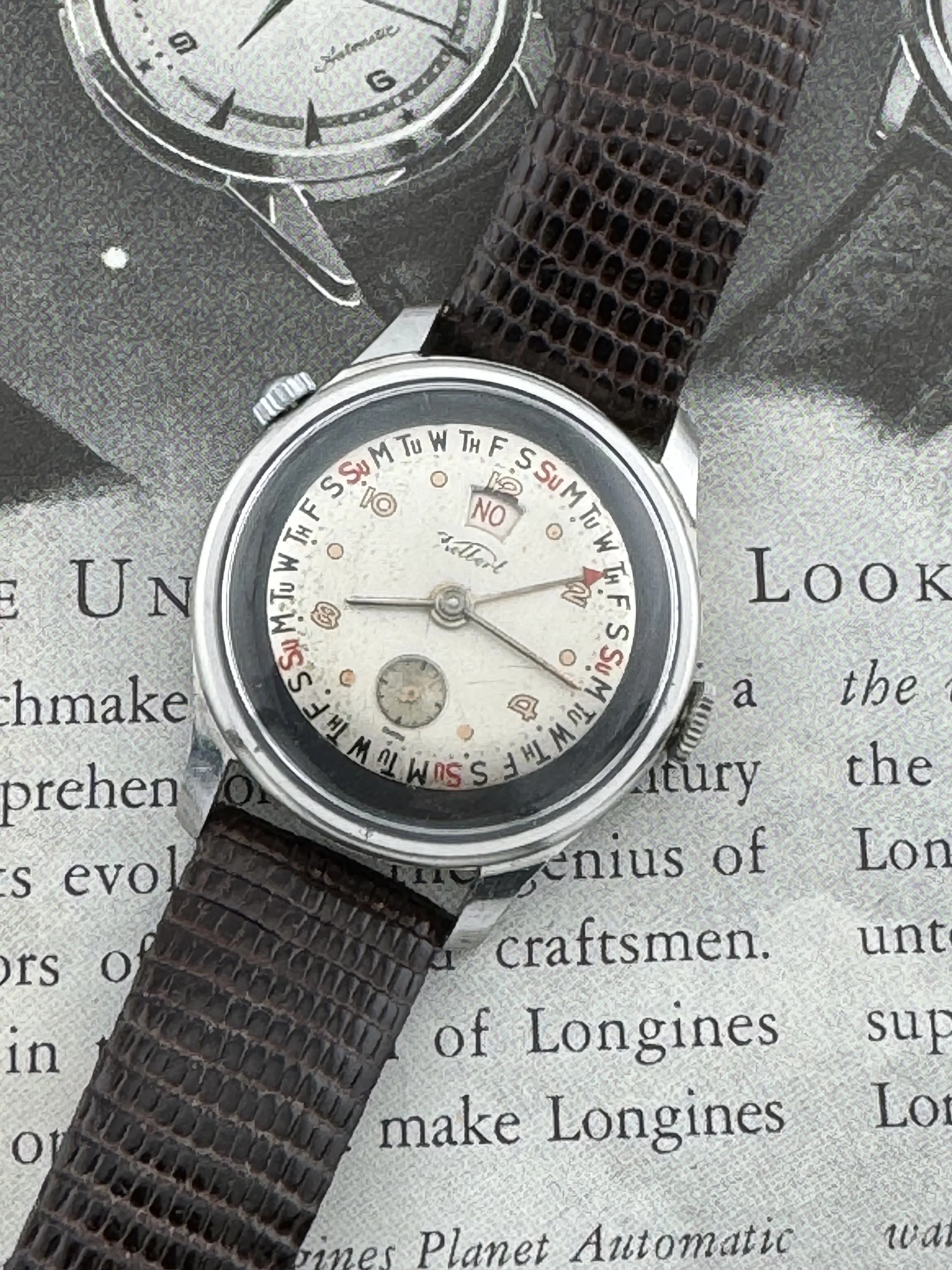 Kelbert Twin-Crown Calendar Watch | 17 Jewels | Antimagnetic