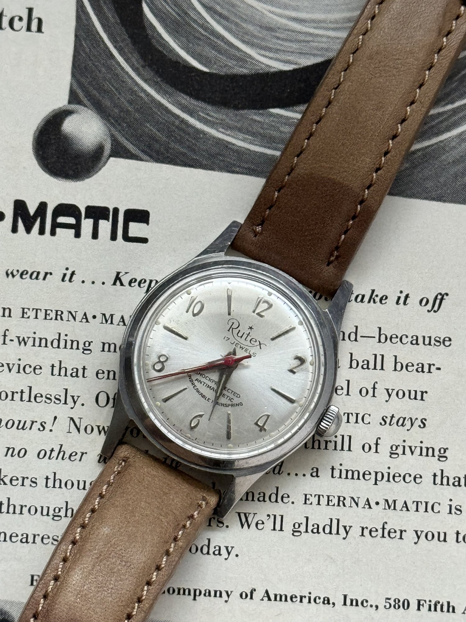 Vintage Rutex Military-Style Watch | 17 Jewel Swiss Manual Wind