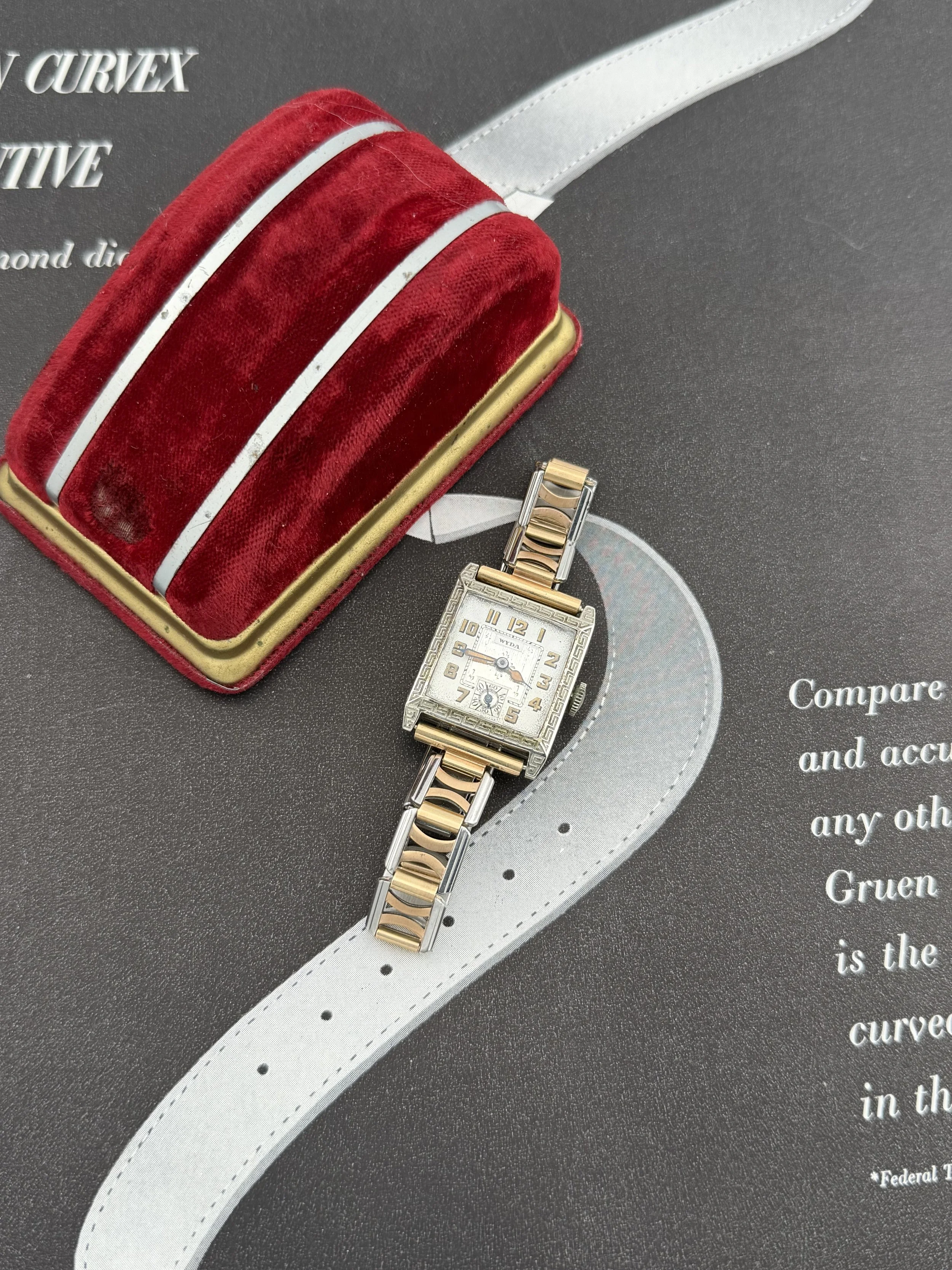 Wyda | Art Deco Wristwatch | Hinged Case | Gold & Steel | Circa 1920s