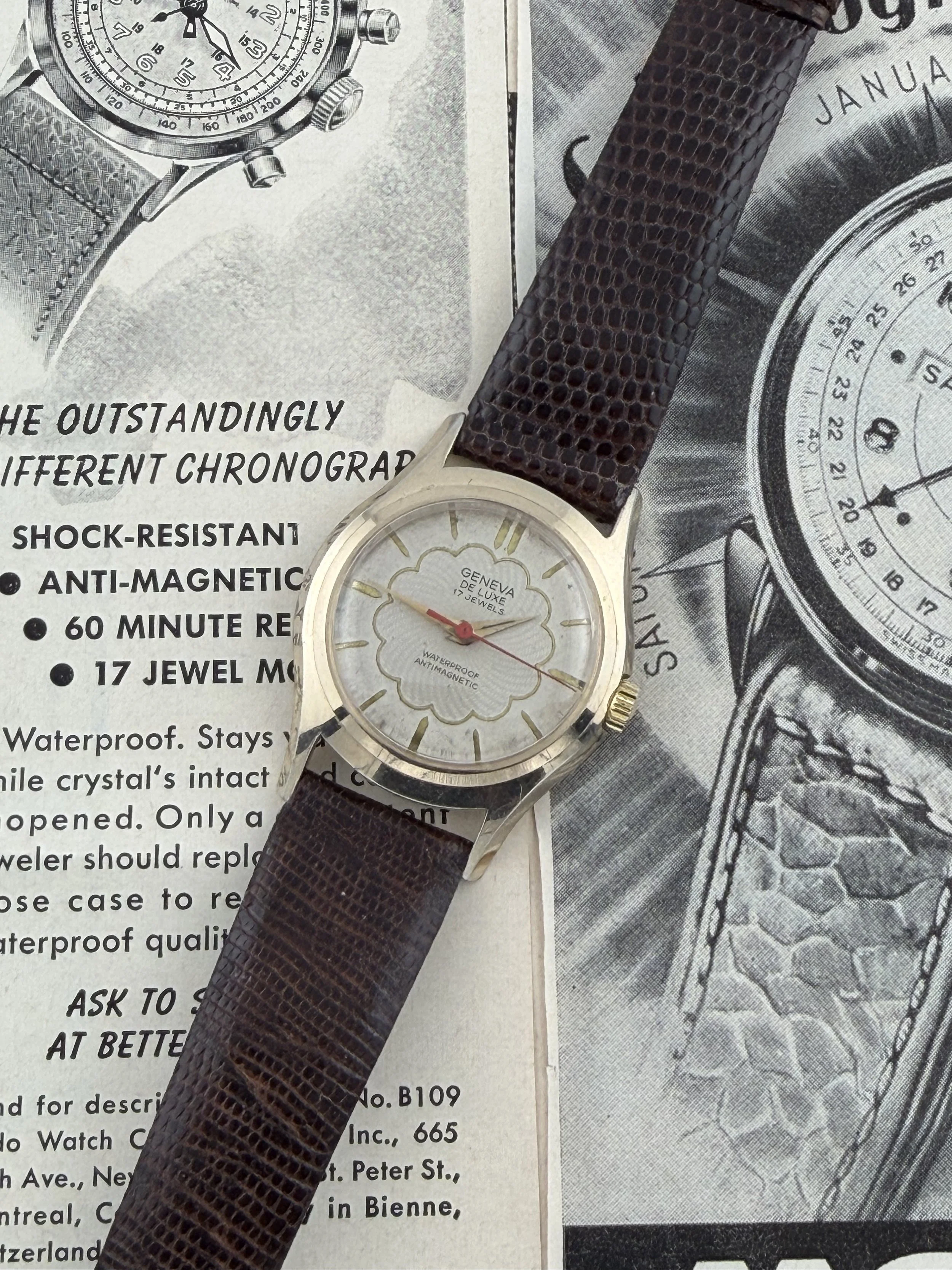 Geneva De Luxe | 17 Jewels | French Manual Wind | Textured Dial | Circa 1950s–1960s