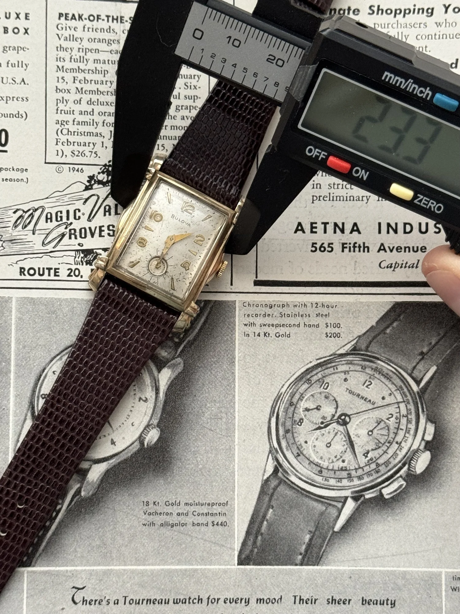1940s Bulova Tank Watch – Fancy Lugs & Just Serviced