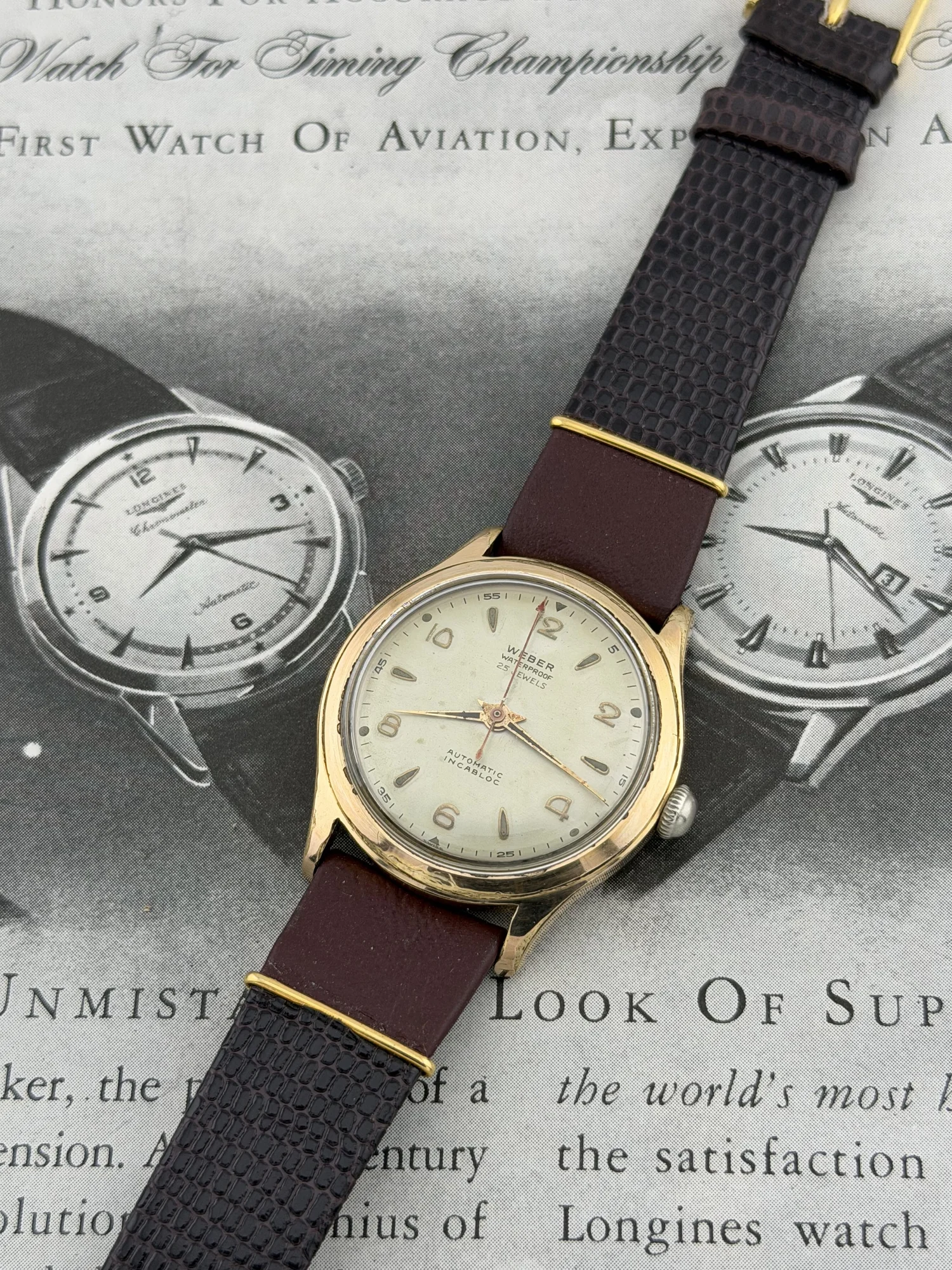 Weber Automatic | 25 Jewel Bidynator | Swiss Incabloc Dress Watch