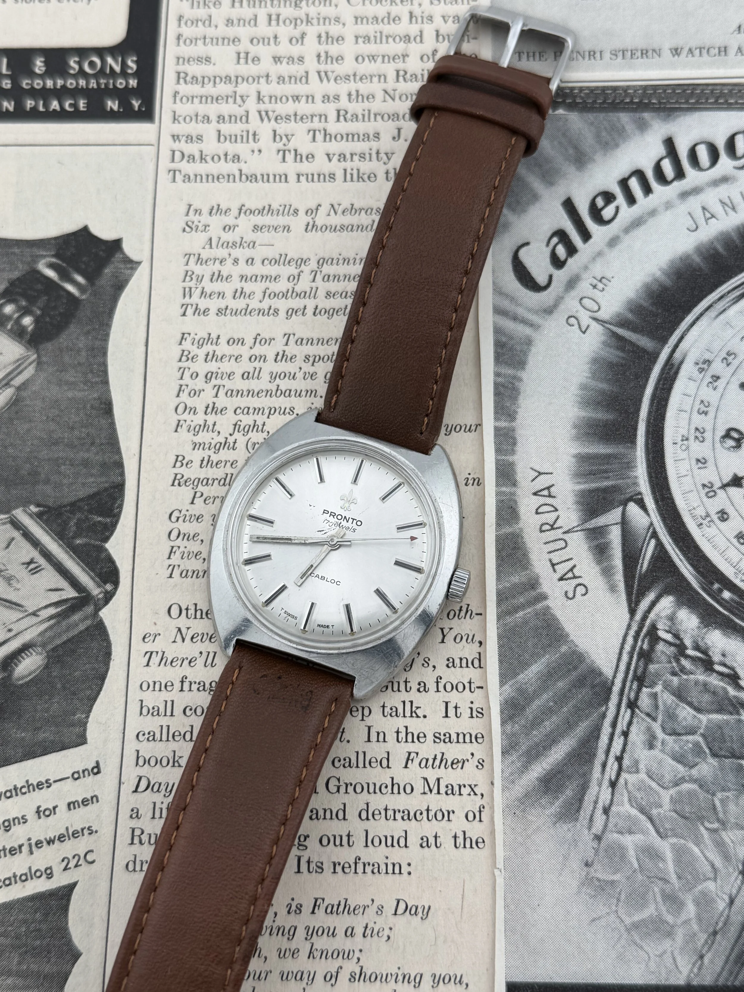 Pronto | 17 Jewels | Incabloc | Swiss Manual Wind | Circa 1960s