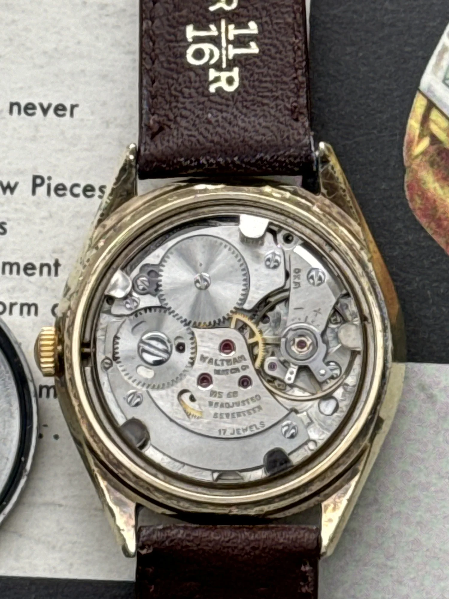 時計 waltham new Americana Vintage 1960s Waltham Wrist Watch Premier 17 Jewel Self Wind