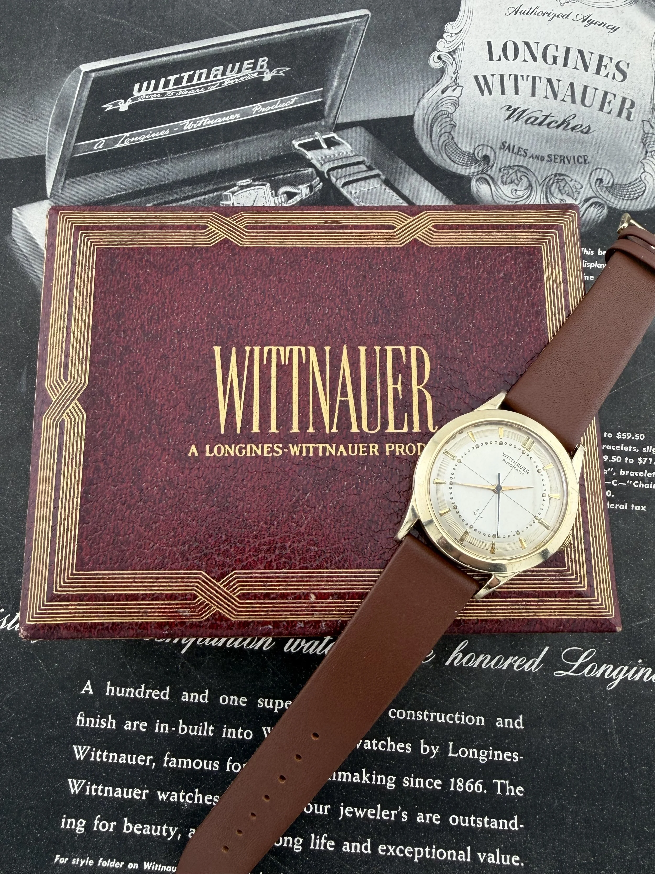 Wittnauer Automatic | Crosshair Dial | Presentation Box | 10K Gold Filled | Circa 1940s