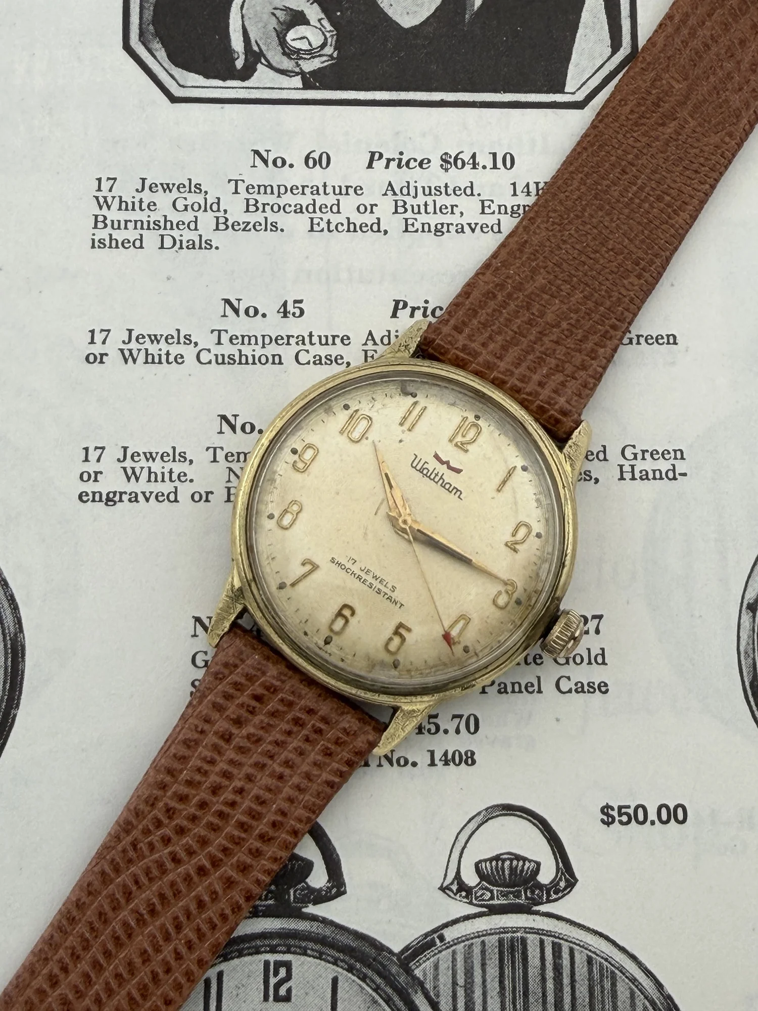 Waltham Watch Company | 17 Jewels | Shock Resistant | Swiss