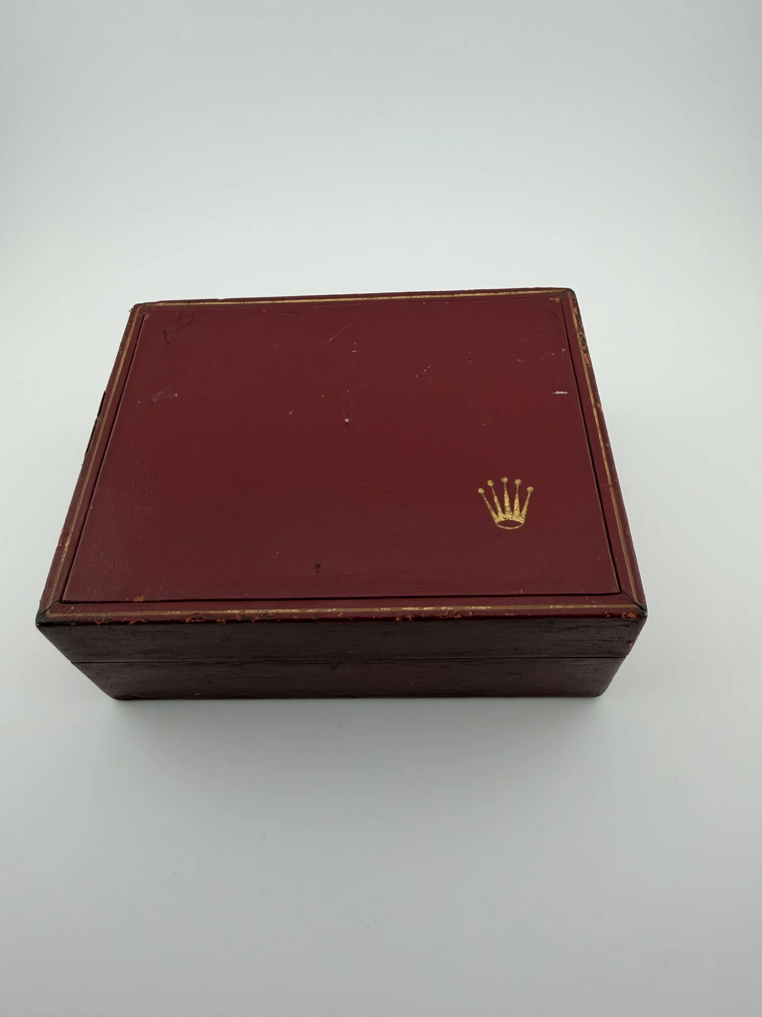 Vintage Rolex Watch Box – Ref. 14.00.08 – Red with Gold Crown  display picture 1