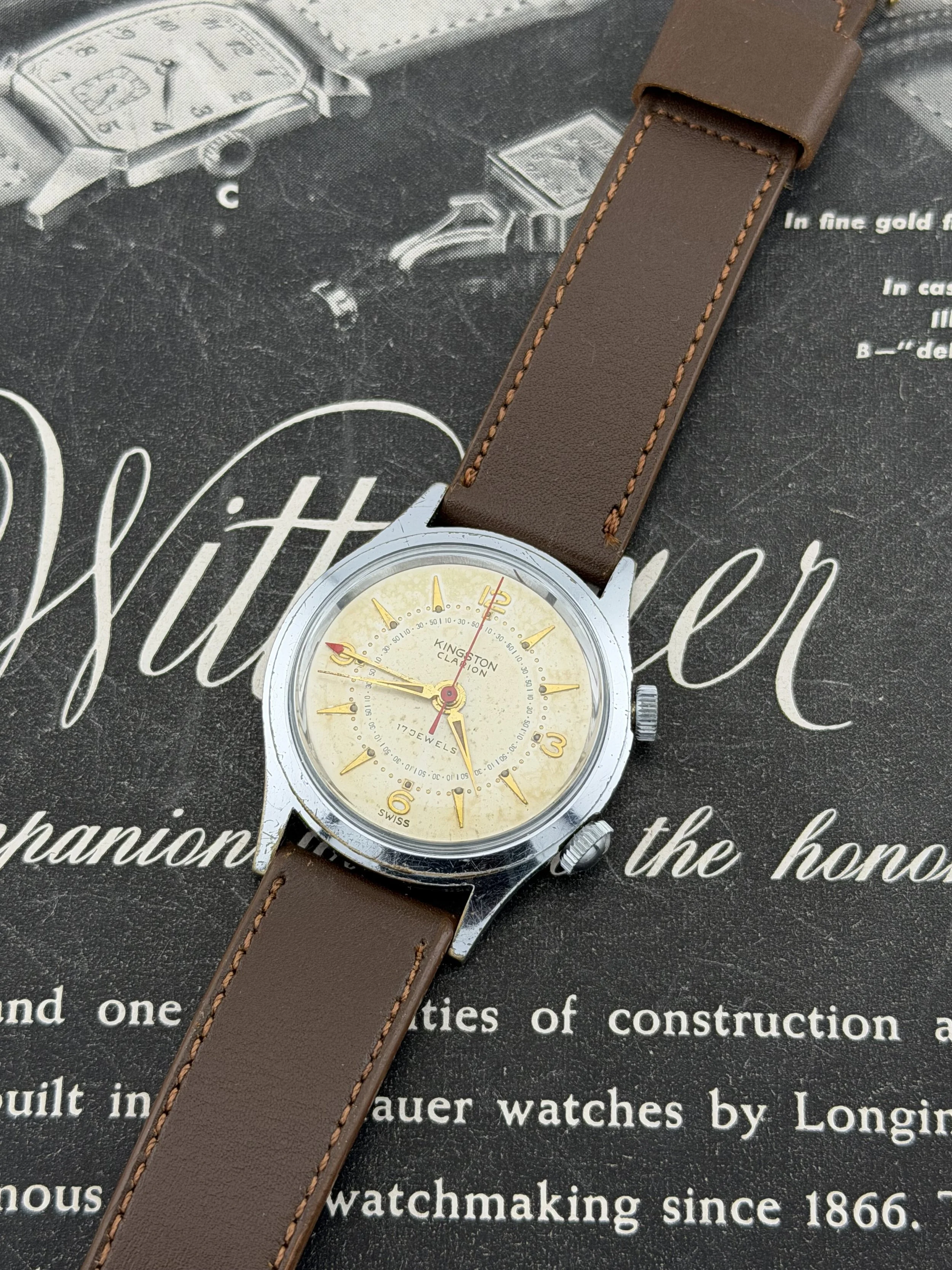 Kingston | Clarion-Style Alarm Watch | Steel Case | Circa 1950s–1960s