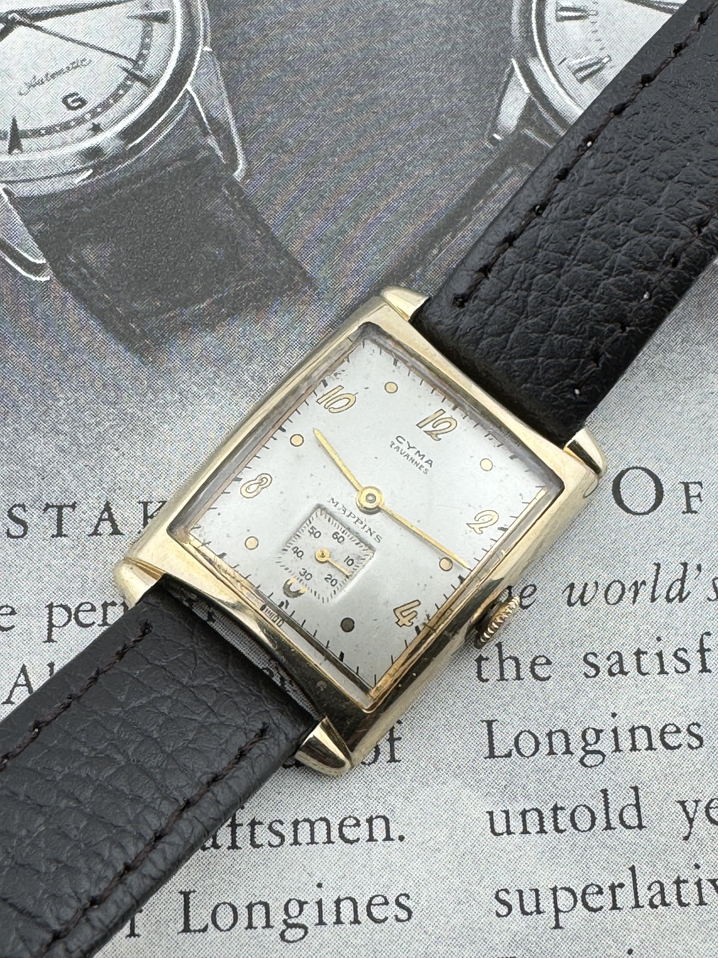 Cyma “Tanveres” | Mappin & Webb Signed Dial | 17-Jewel  | 10K Gold-Filled Tank Case