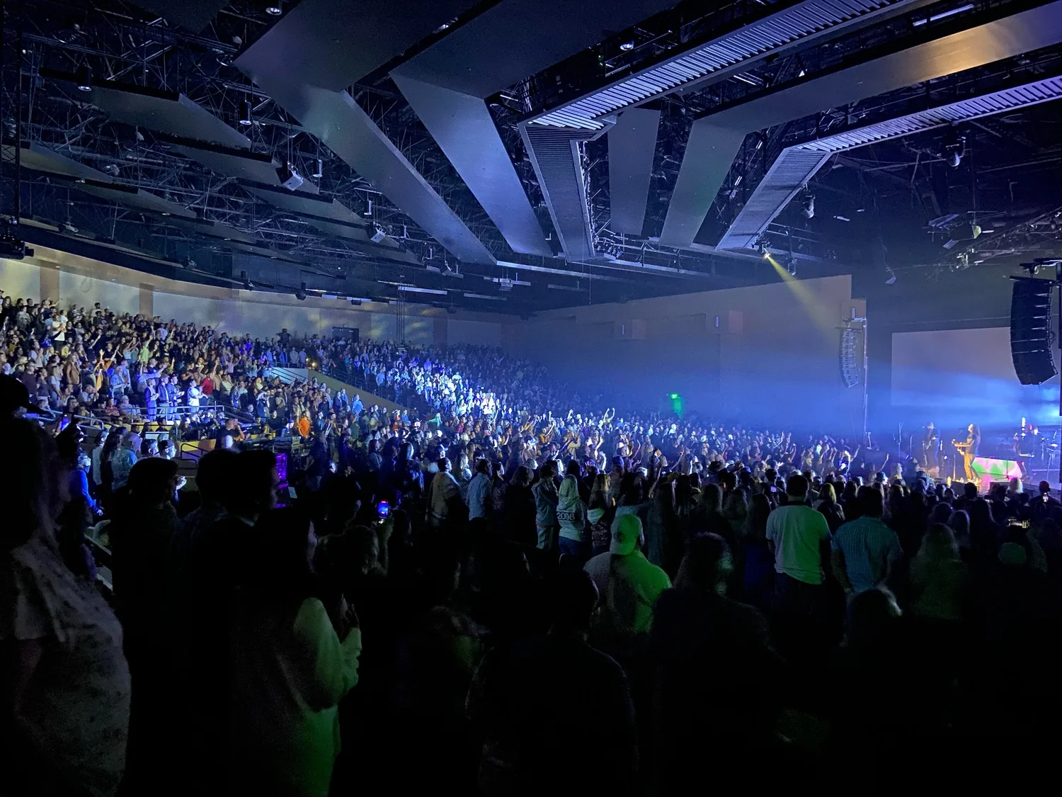 An audience coming together at a live concert