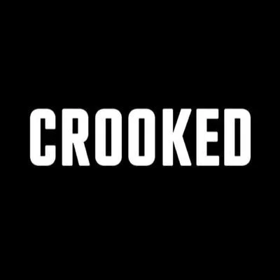 Black background with the word 'CROOKED' in large white capital letters.