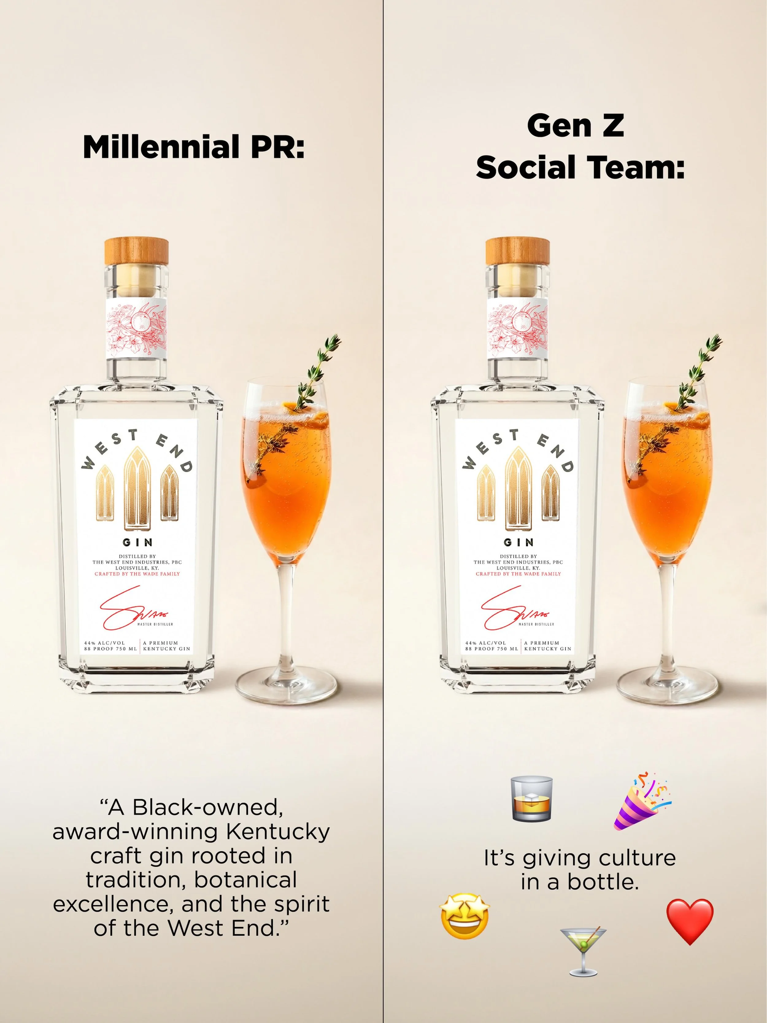 Say it however you want. Just make sure its West End Gin 🍋✨#BlackOwnedSpirits #CraftGin #GenZvsMillennial