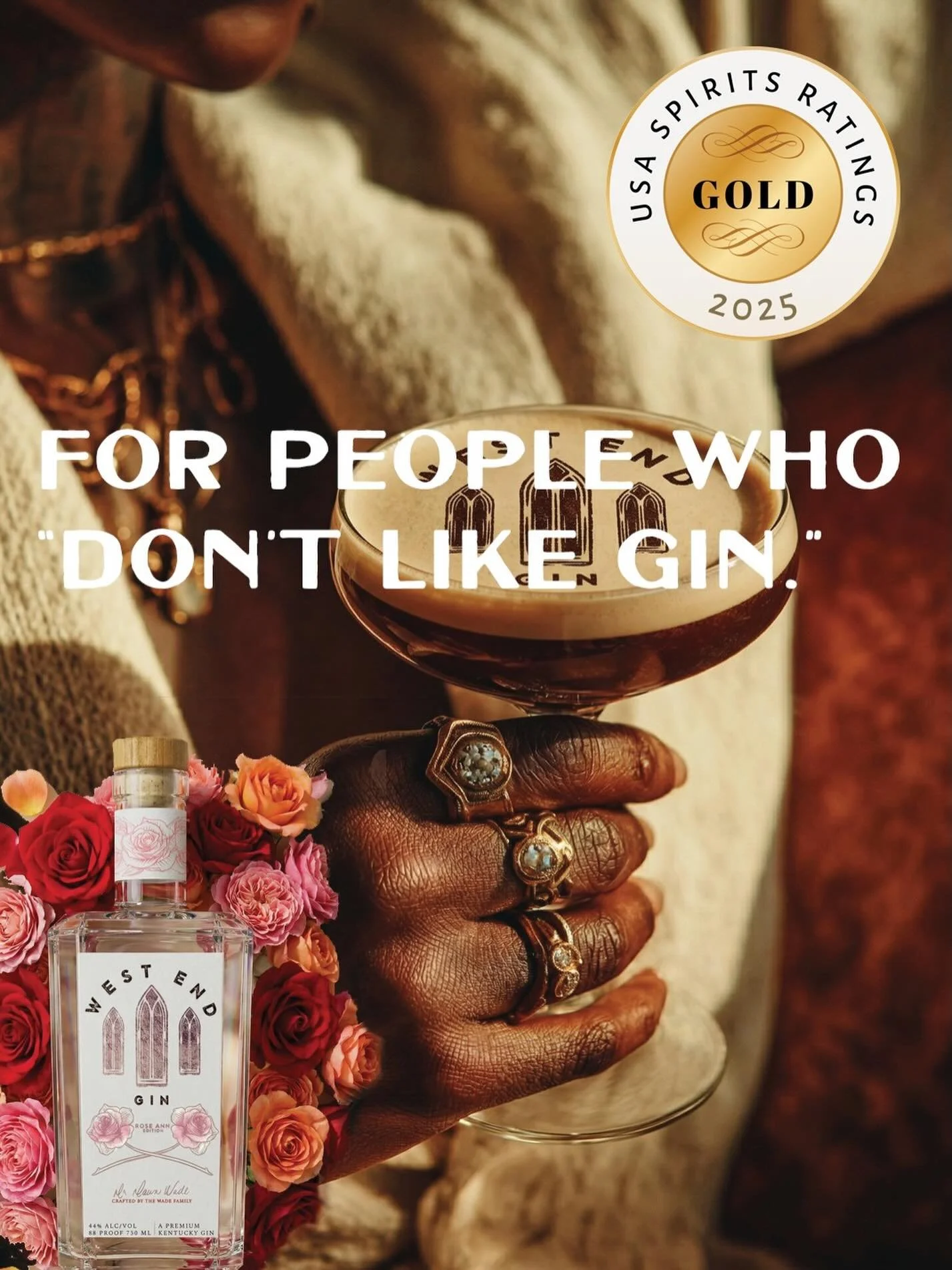 The gin that changes the conversation. 
Rose Ann Edition. Gold. 🏆