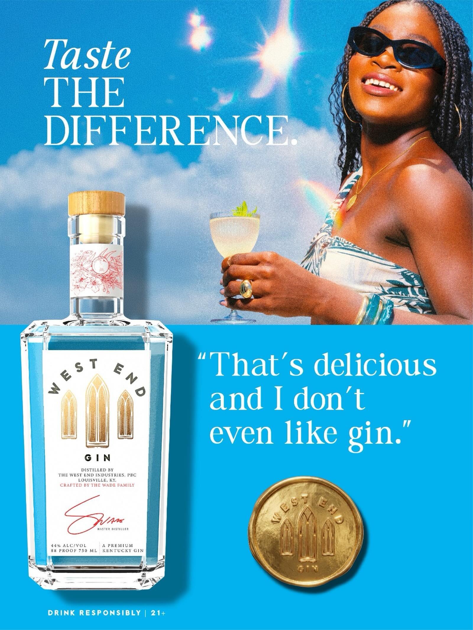 One sip and you&rsquo;ll understand the hype. #WestEndGin #TasteTheDifference