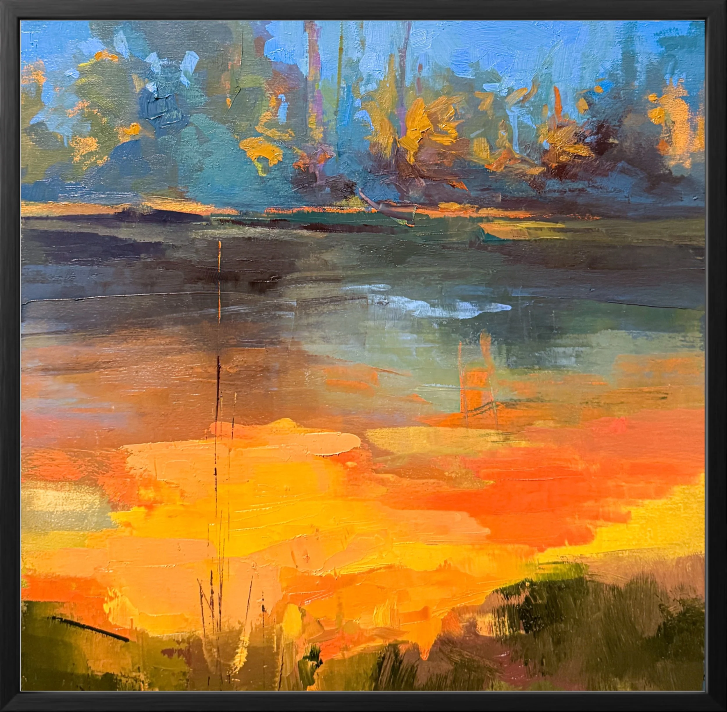 "Autumn Vesper"  12x12 Oil on Cradled Panel -2025
$550 includes framing