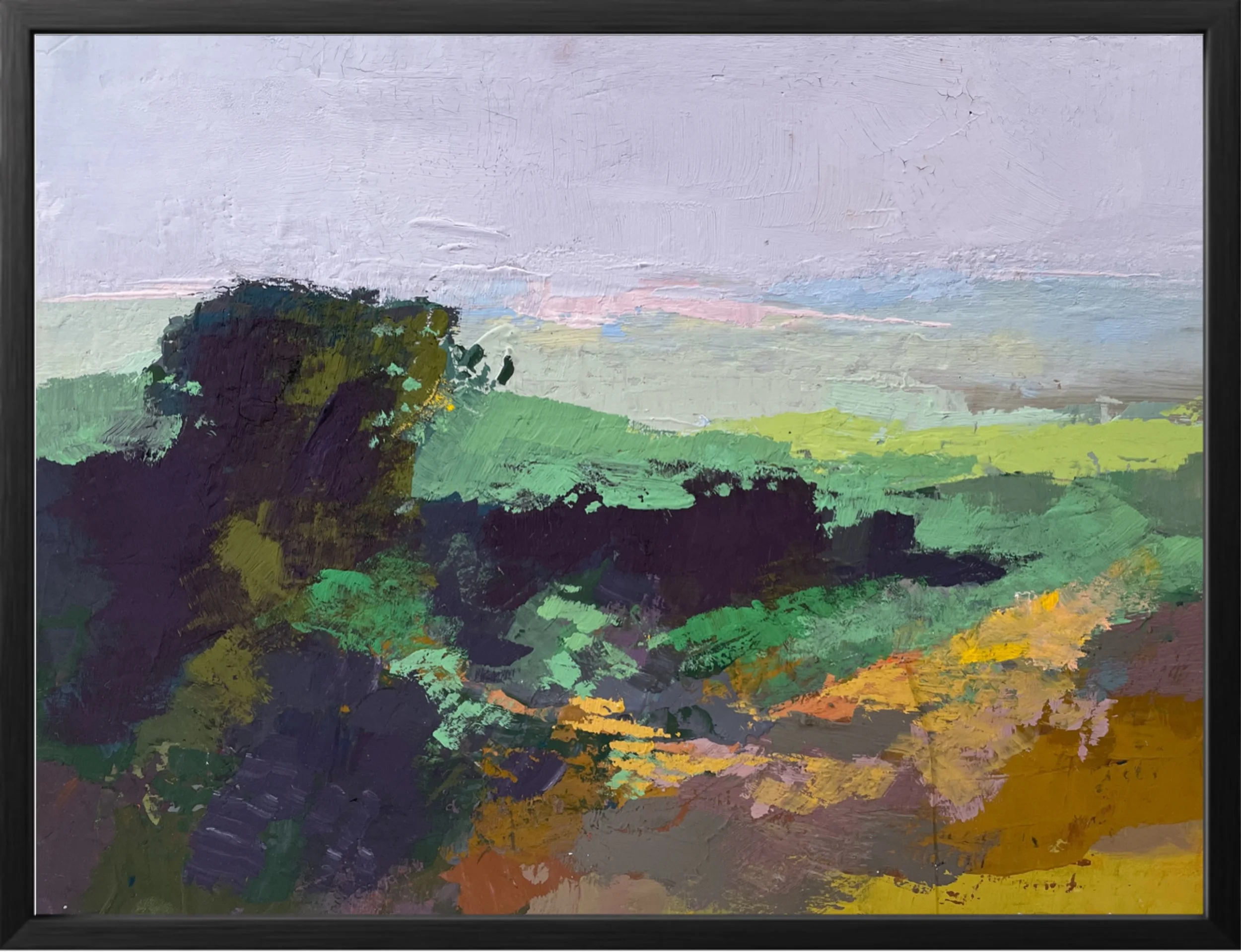 "Beyond the Valley" 9x12 casein on panel -2024
$475 framed 