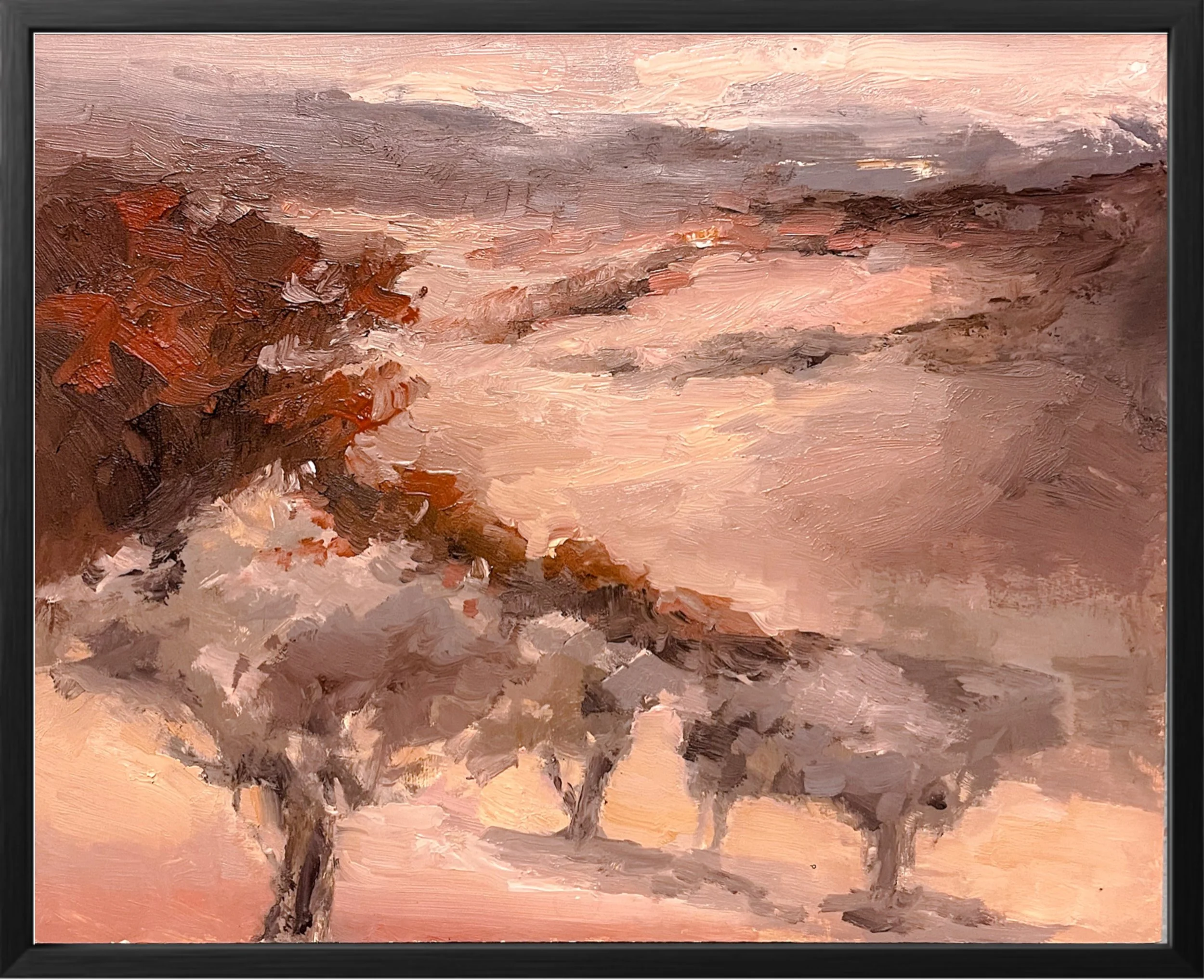 "Castle Olive Grove" 10x11 on panel (NFS) Limited Palette handmade paint -2024
Umbria Italy