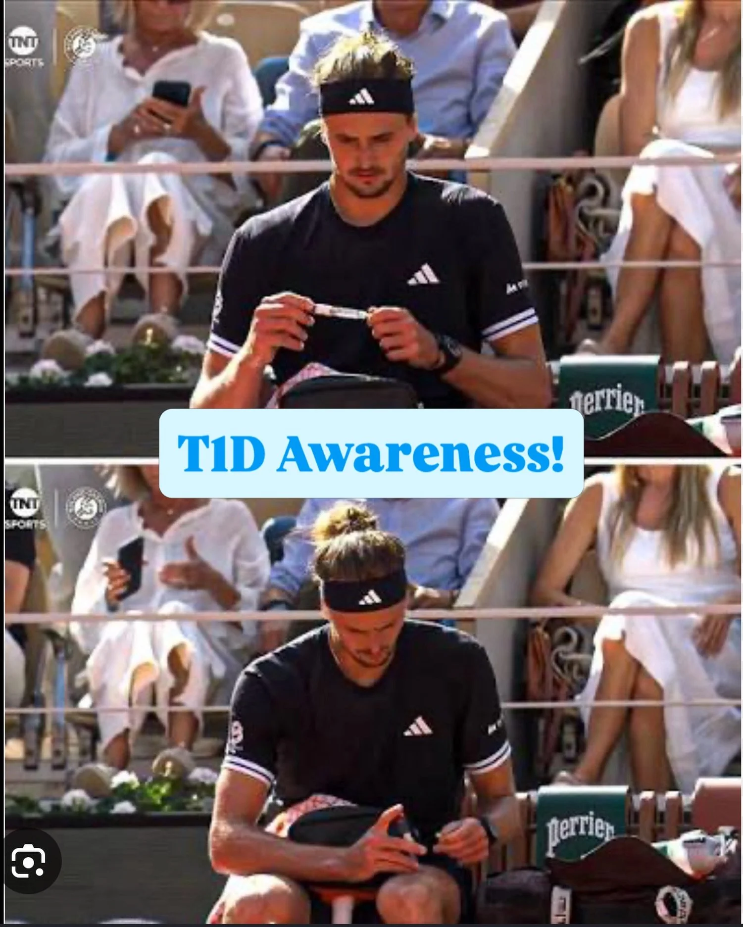 I wasn&rsquo;t a tennis fan until today. 🎾 Did anyone else see this? I got ridiculously excited during the match. So grateful for @alexzverev123 for normalizing insulin injections on such a huge platform. Here&rsquo;s proof that my type 1 warriors c