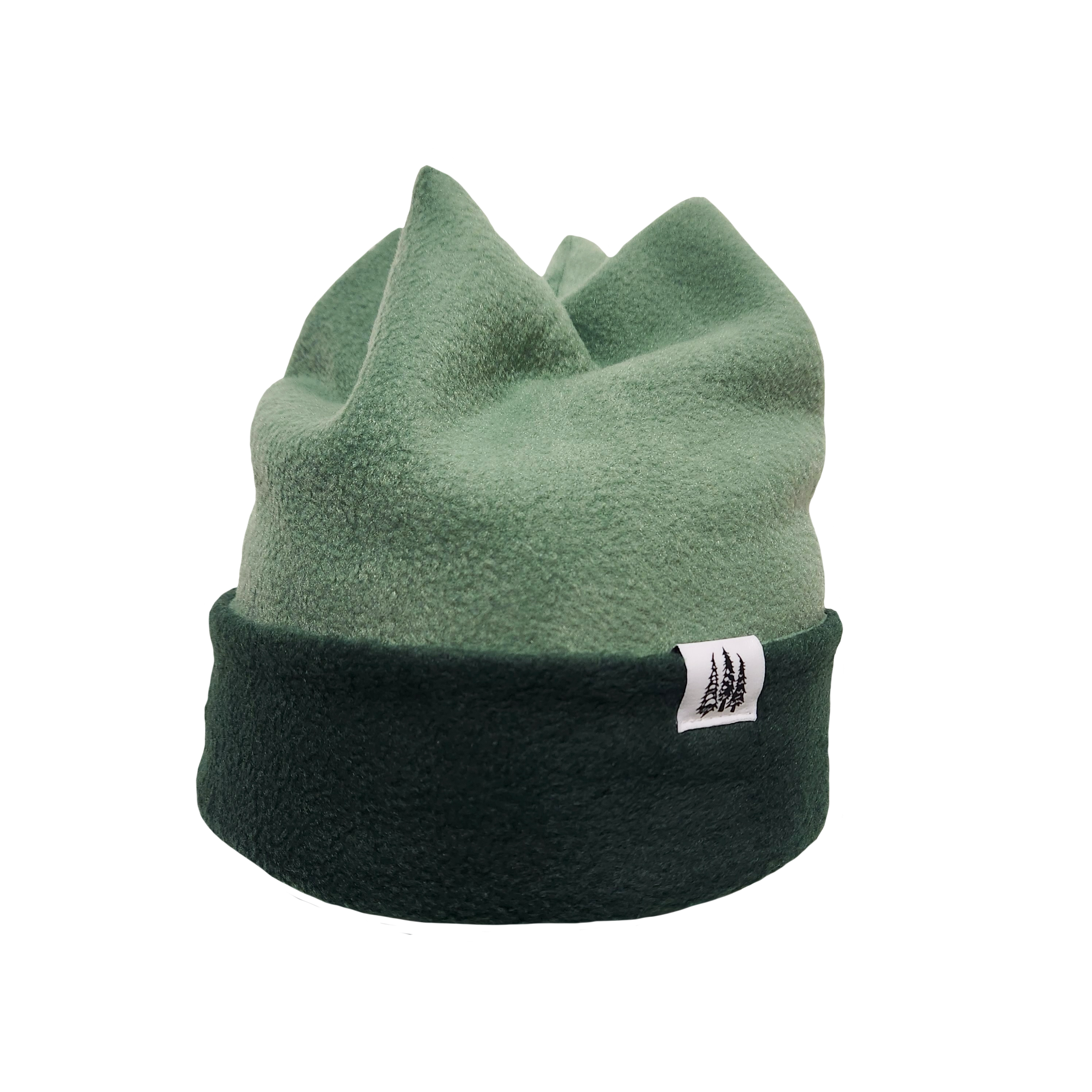 Dark Green Reversible 4 Peak Fleece Toque1.PNG