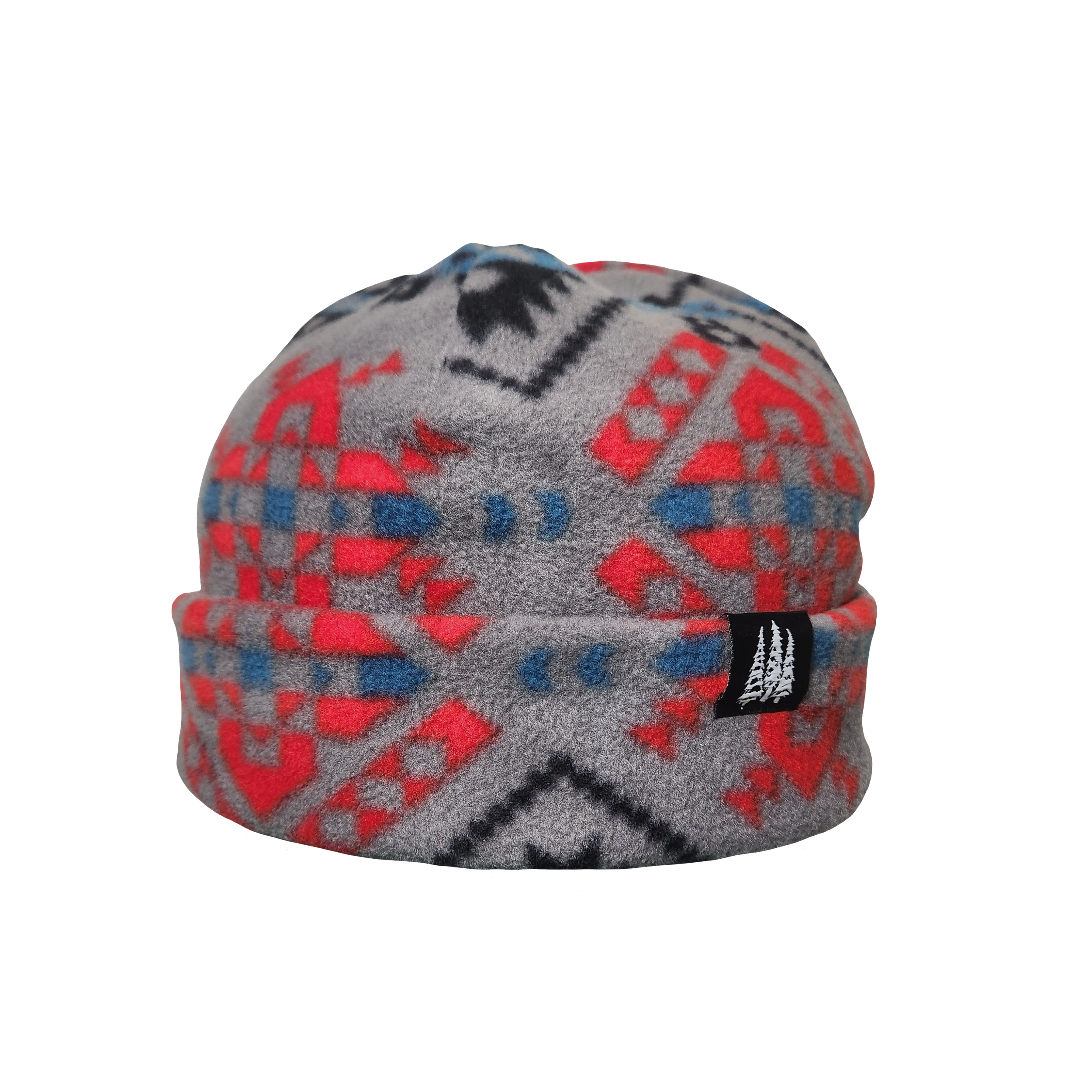 Grey Aztec Two Tone Fleece Toque.1.PNG