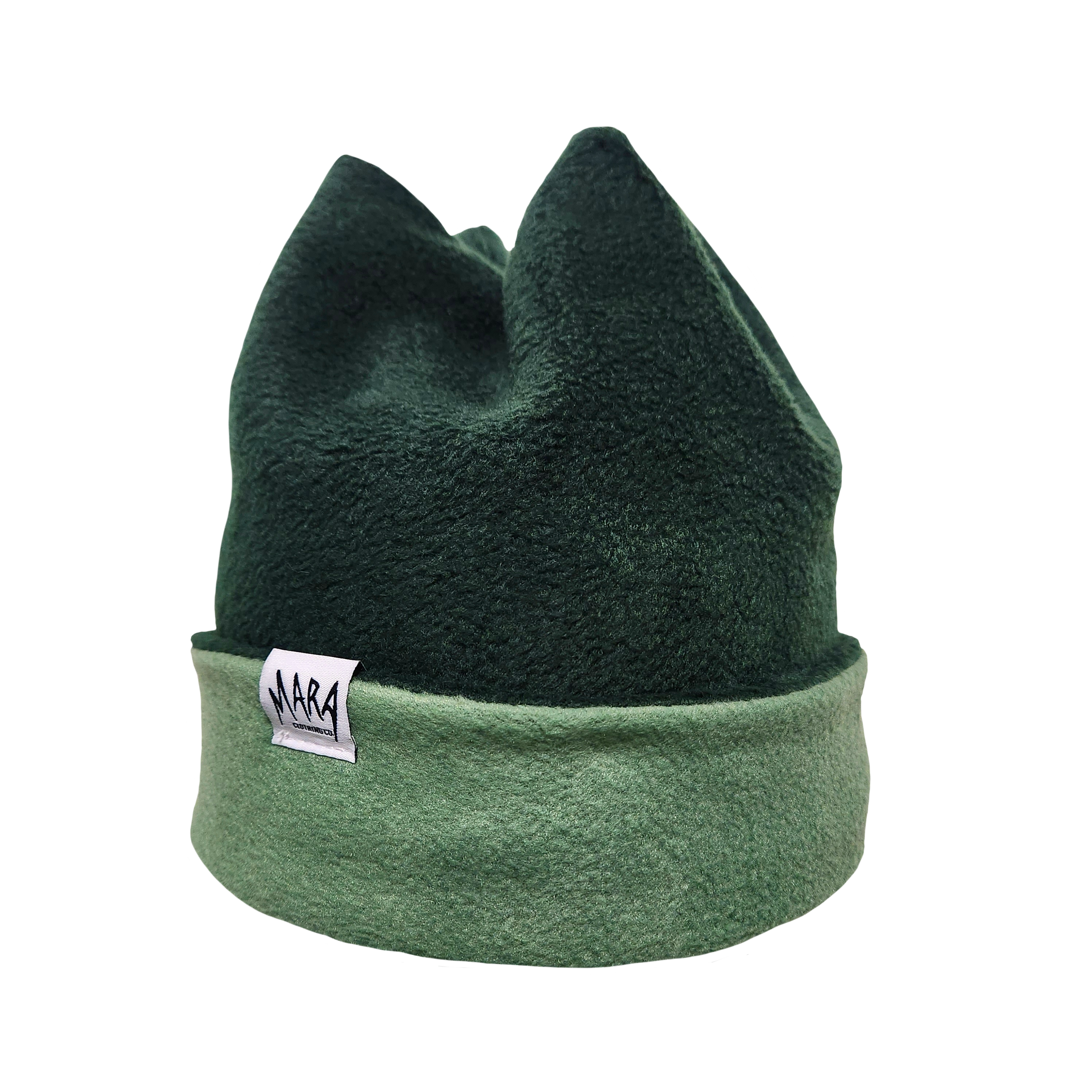 Dark Green Reversible 4 Peak Fleece Toque2.PNG