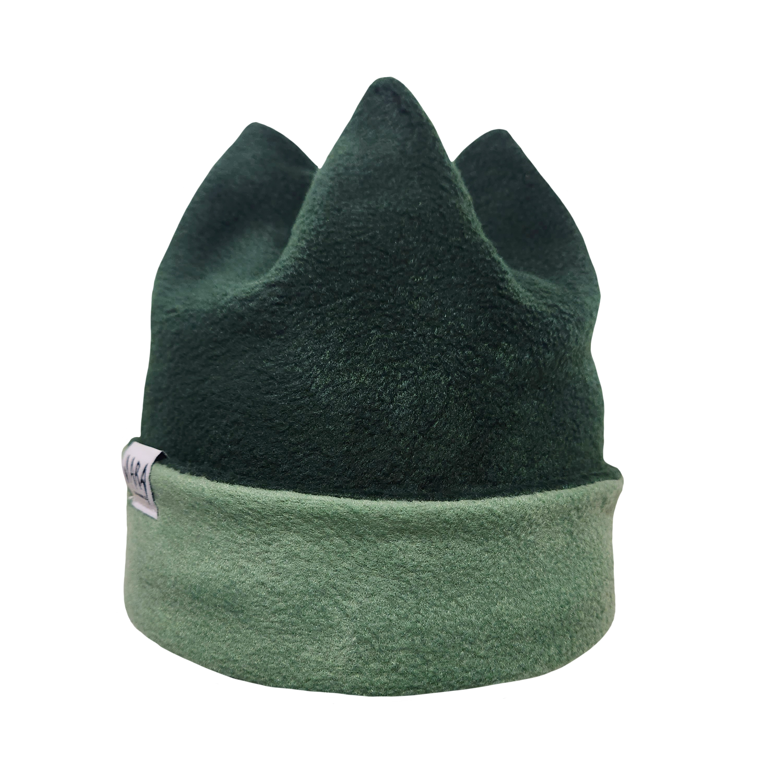 Dark Green Reversible 4 Peak Fleece Toque3.PNG
