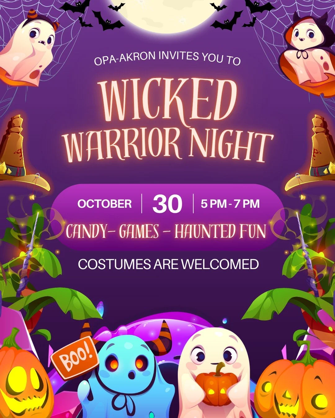 Get ready for a night of spooky fun, games, candy, and more!
Join us for an evening packed with excitement—
π» Spooky Hallway
π― Games & Activities
π¬ Tons of Candy
π Fun for All Ages
Come hang out with your favorite Brave Warrior Crew a
