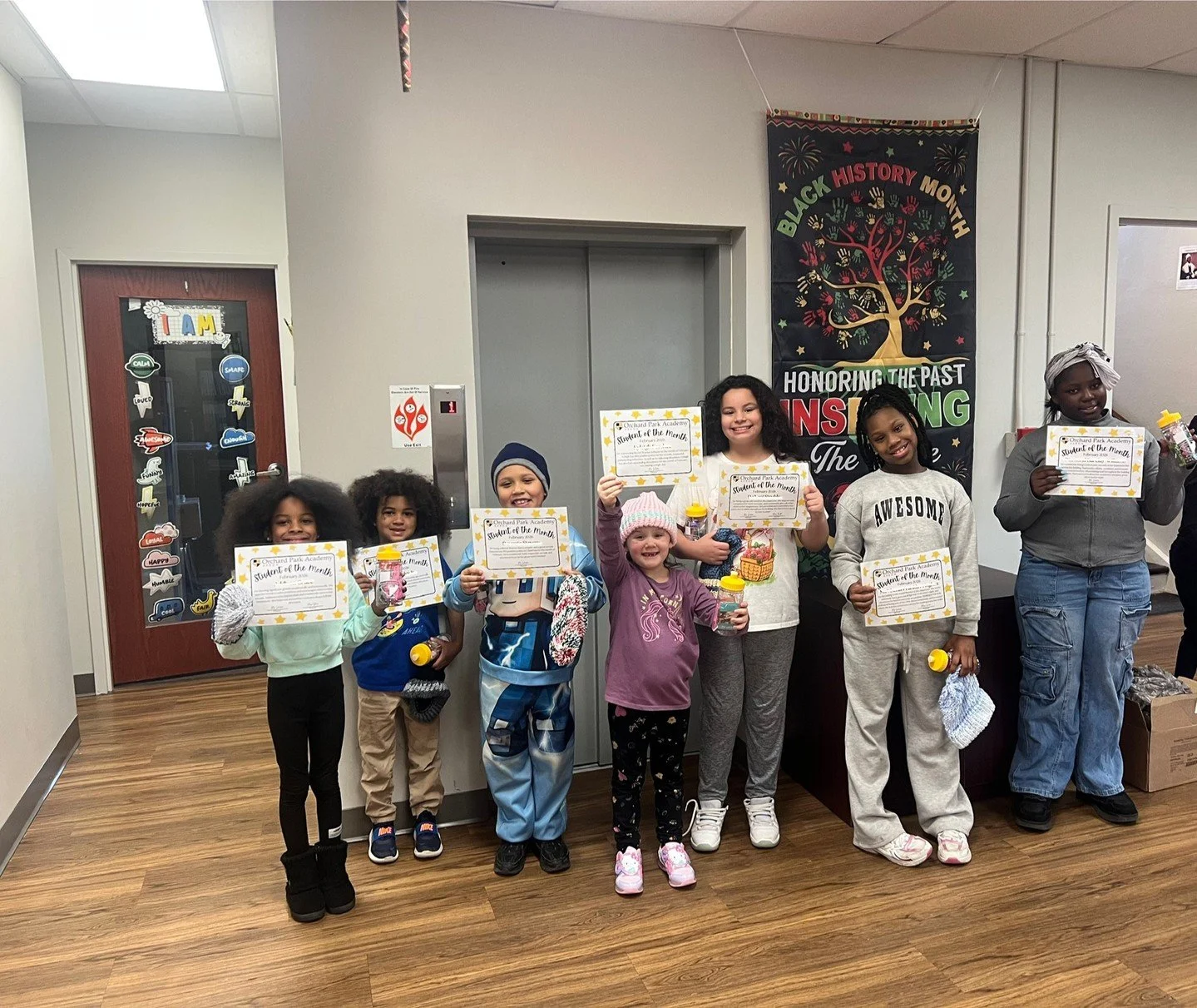 PRESENTING: February 2026 Students of the Month!! These 7 Warriors have been role models with their bold, respectful, ambitious, victorious, and engaged behaviors! Congratulations Warriors! 🤩 #OPAAkron #BRAVEWarriors #StudentoftheMonth #PBIS #AkronS