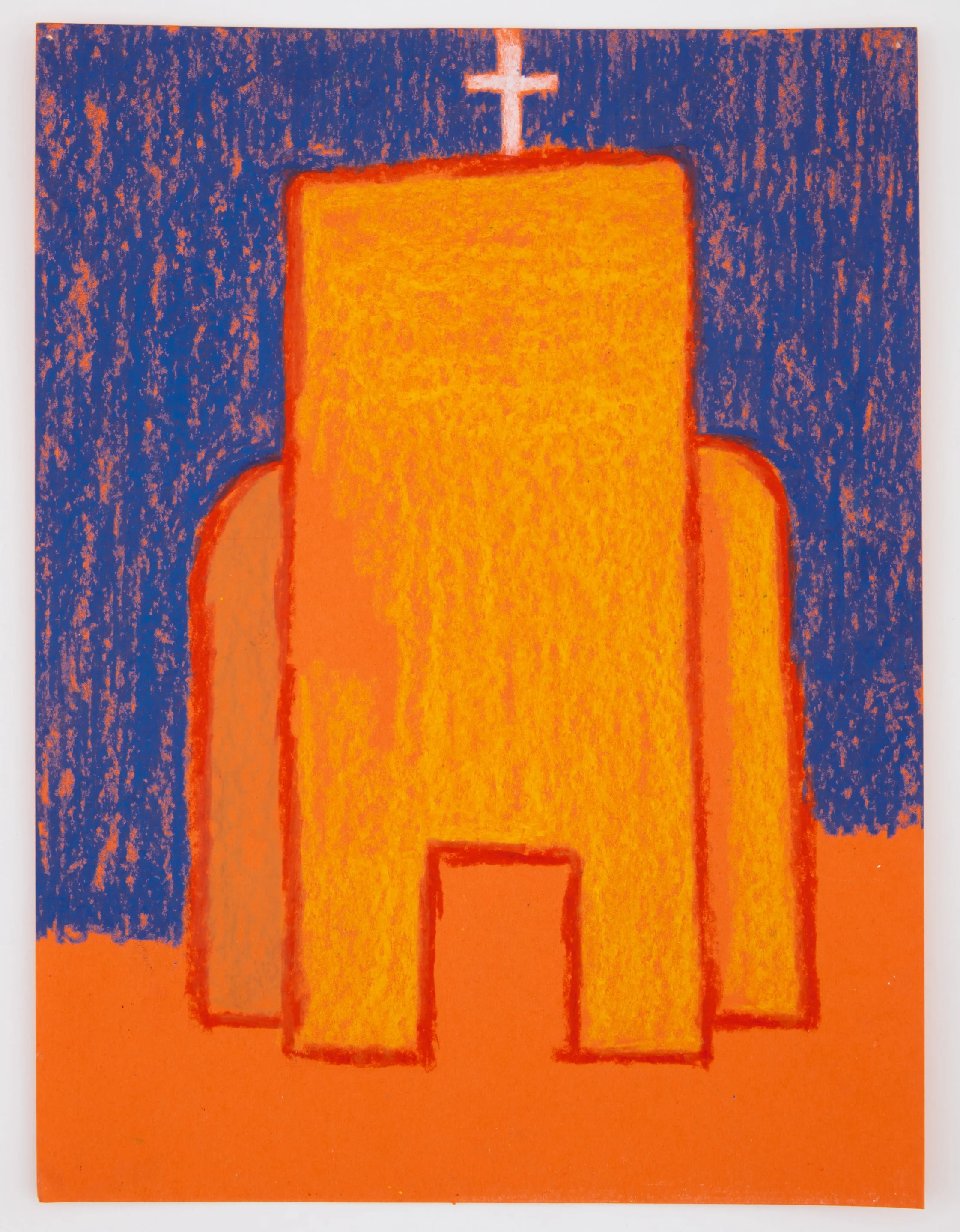 August 15th, 2024.  Beeswax crayon on acid-free construction paper. 9" x 12"