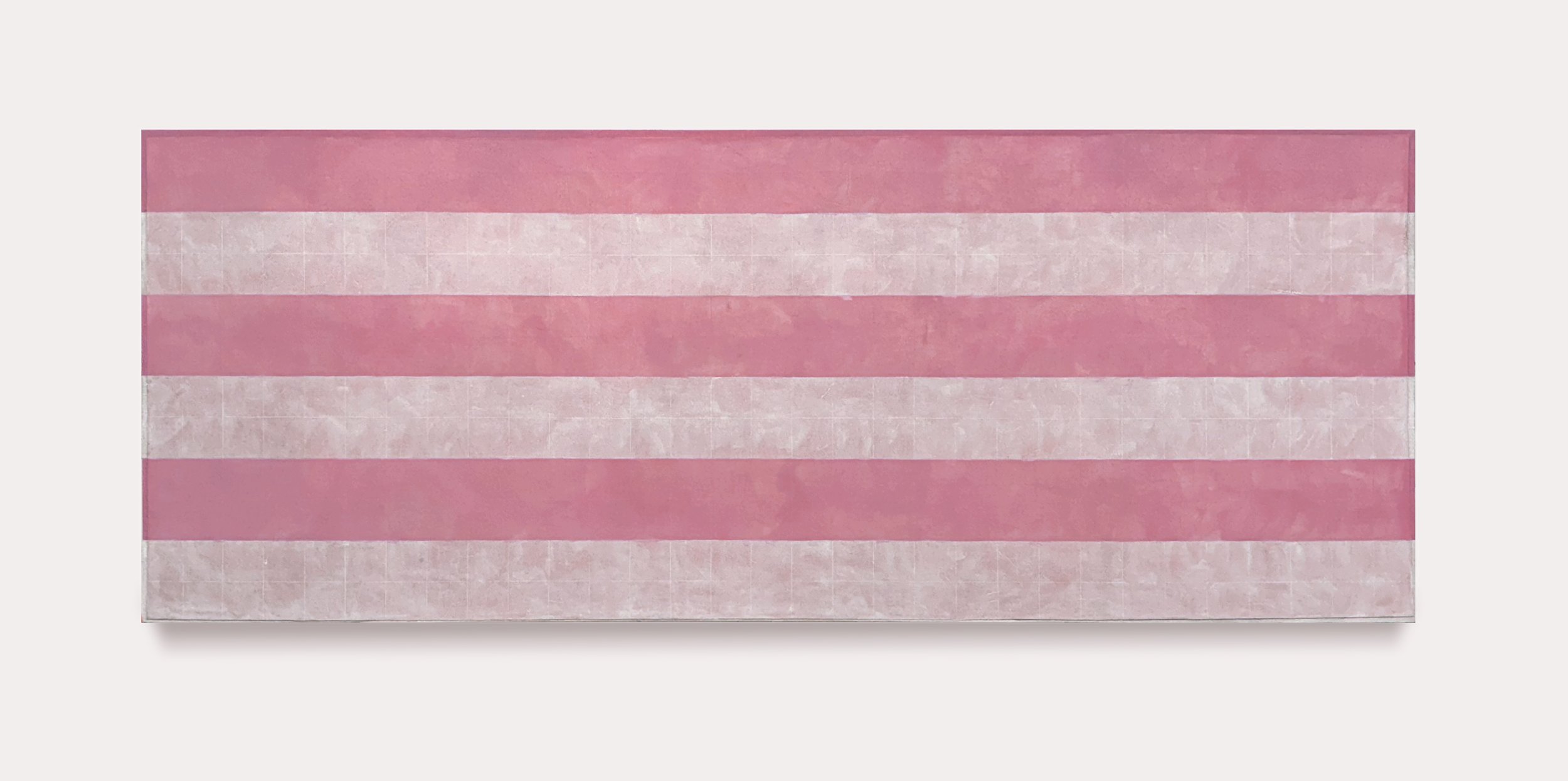 Lido, 2026.  Encaustic on cowhide mounted on linen. 62" x 24"