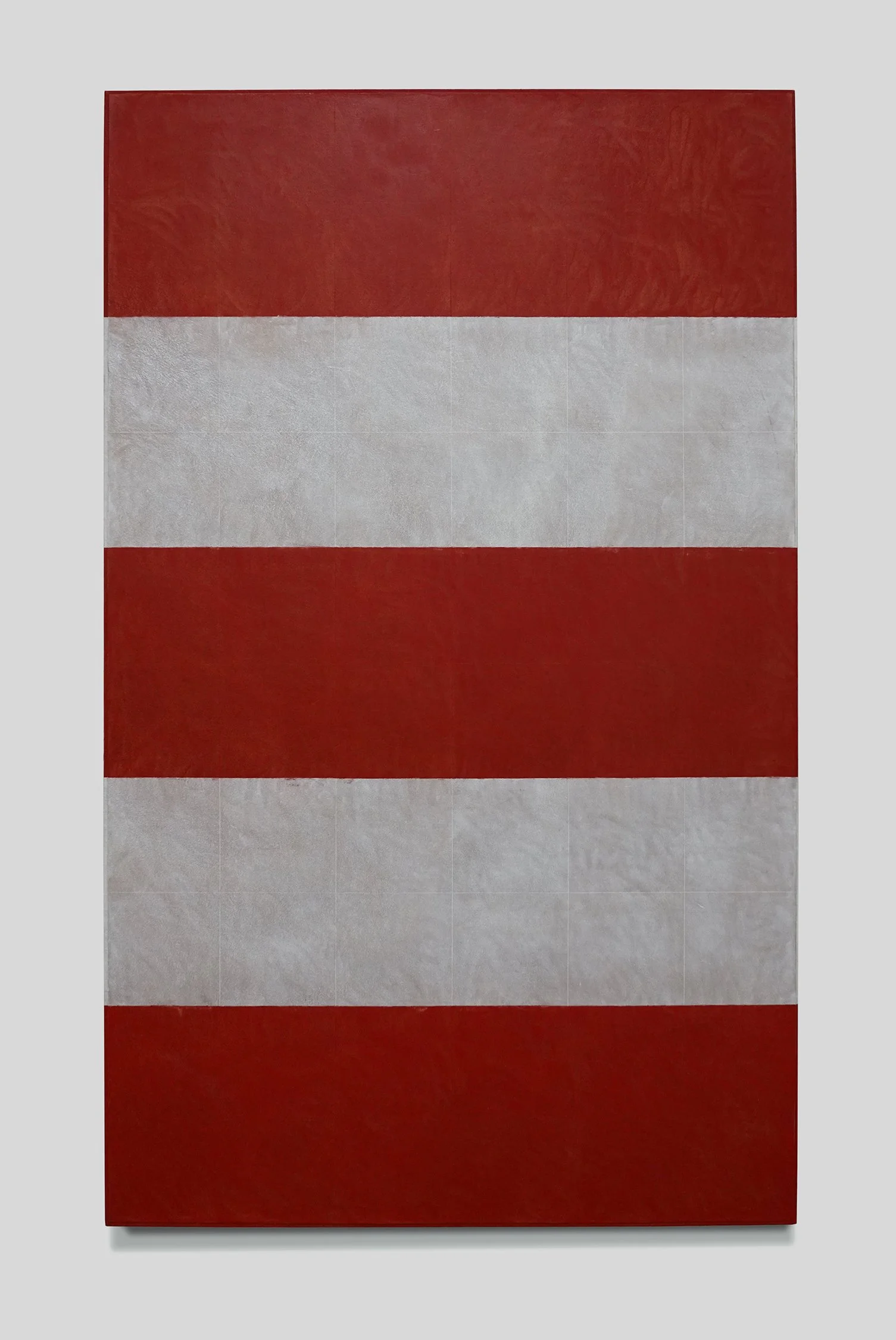 TBD, 2026.  Encaustic on cowhide mounted on linen. 36" x 60"