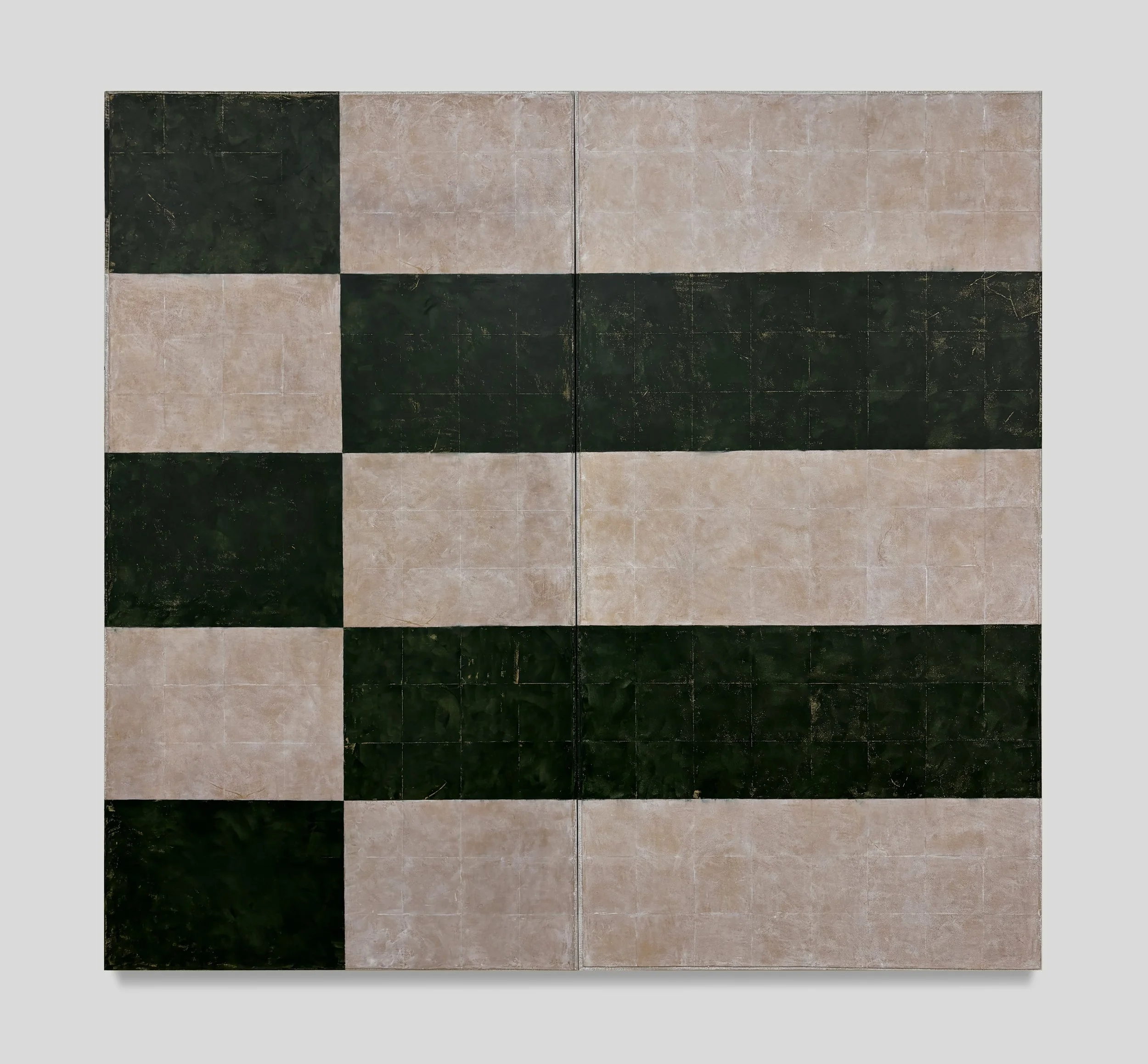 Santa Croce,2026.  Beeswax Crayon on cowhide mounted on linen. 60" x 64"