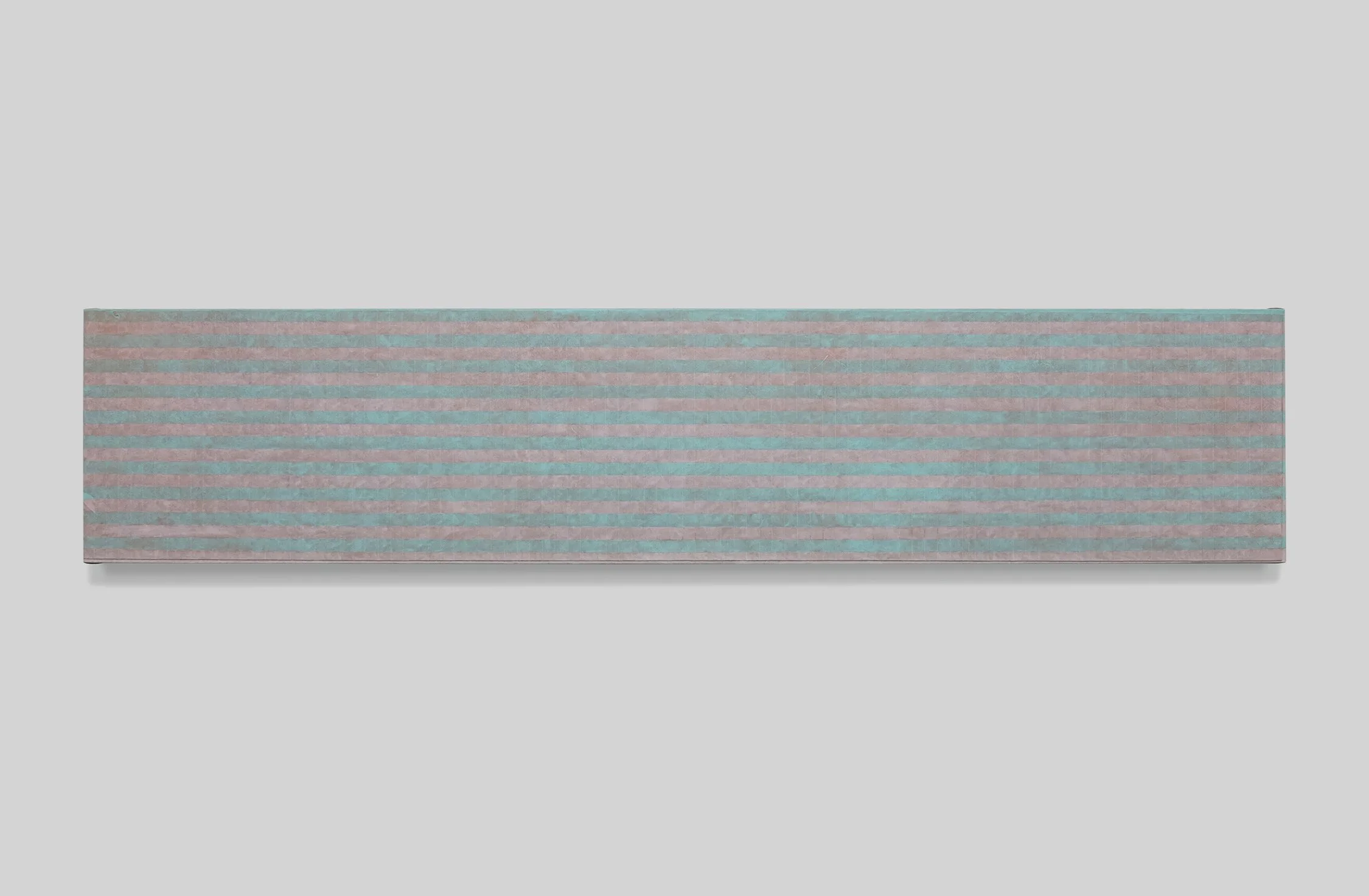 Baby's Breath, 2026. Encaustic on cowhide mounted on linen. 20" x 96"